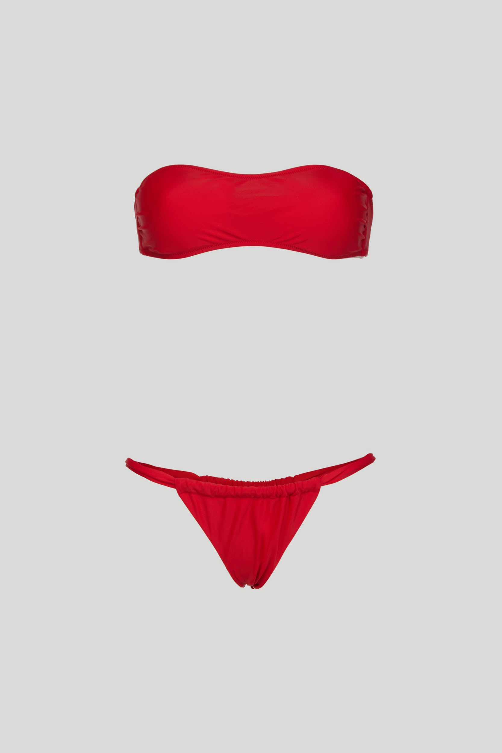 SECRETS LOVE Rote Positano-Bikini mit Bandeau-Oberteil