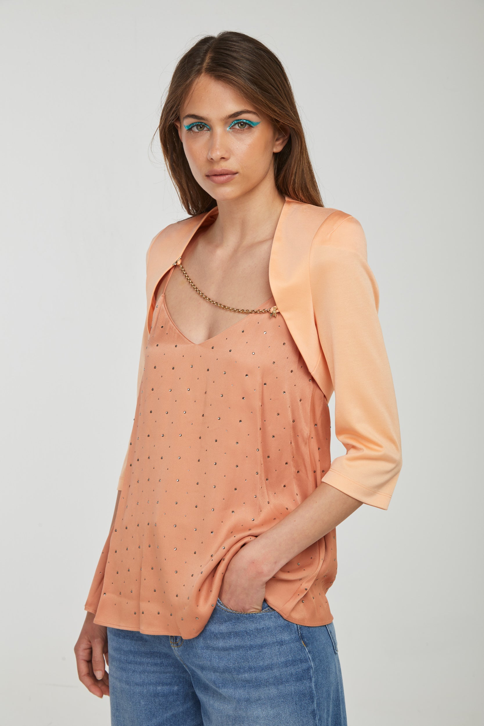 PATRIZIA PEPE Pfirsichfarbenes Achselzucken