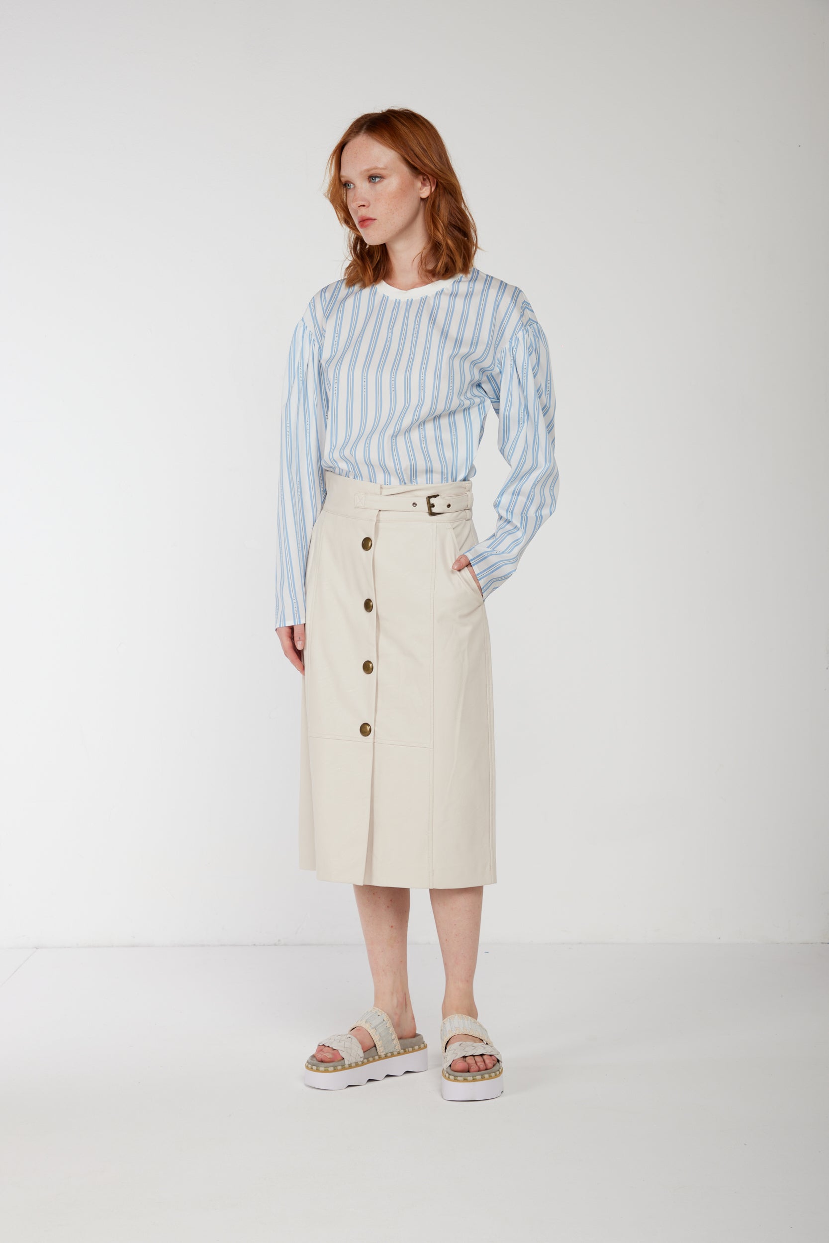 PATRIZIA PEPE Bluse mit Puffärmeln
