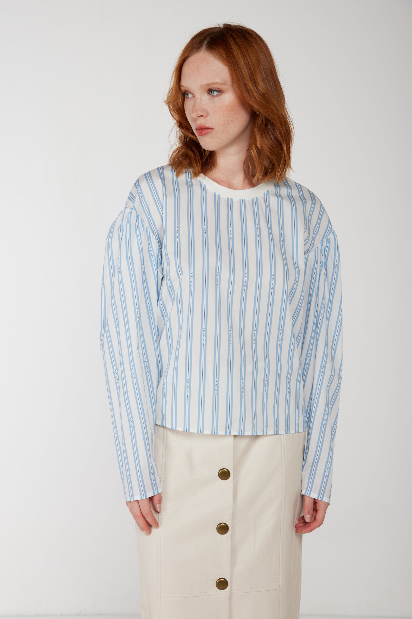 PATRIZIA PEPE Bluse mit Puffärmeln