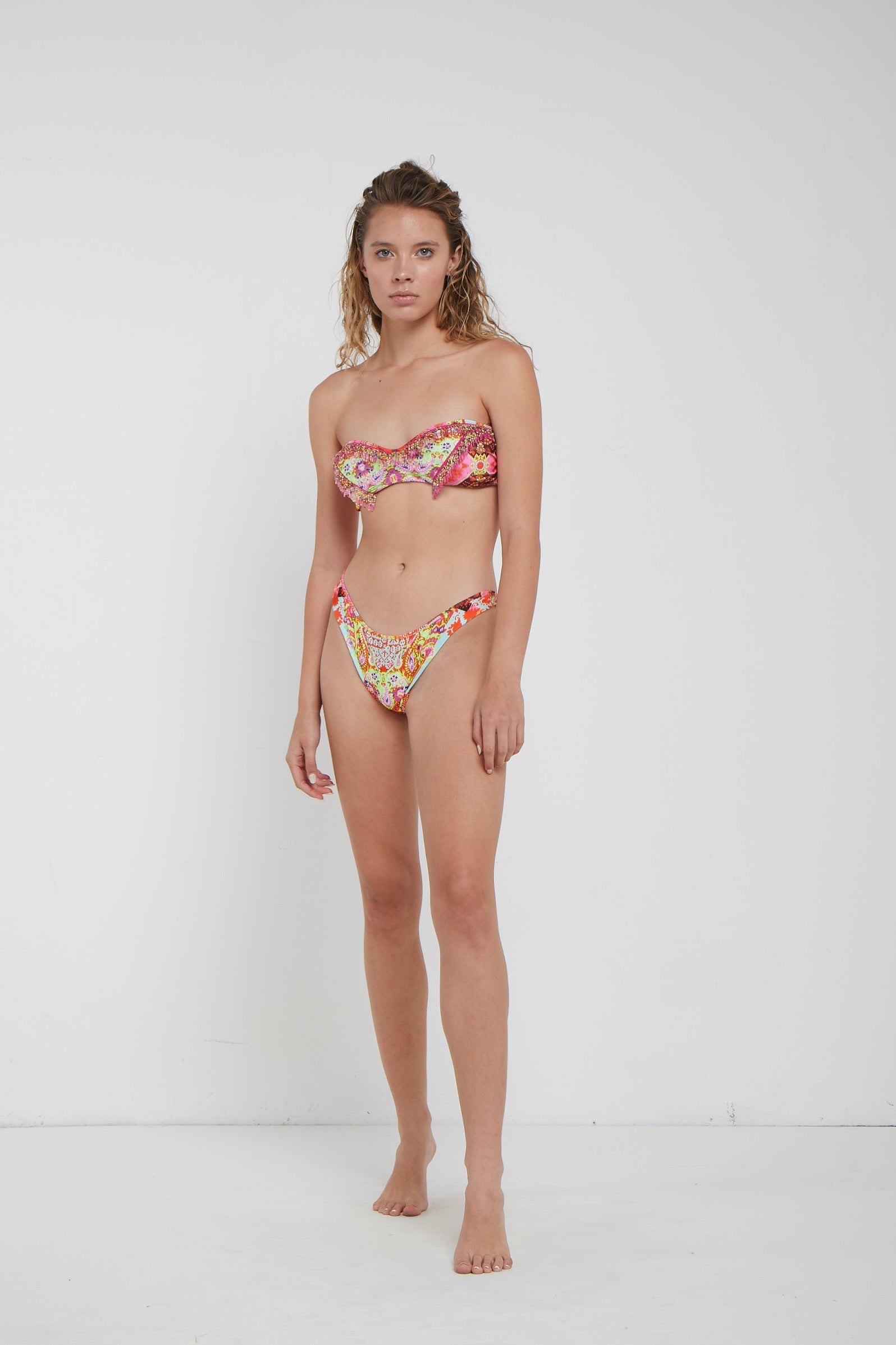 F**K Paisley-Bikini mit Balcony-Top