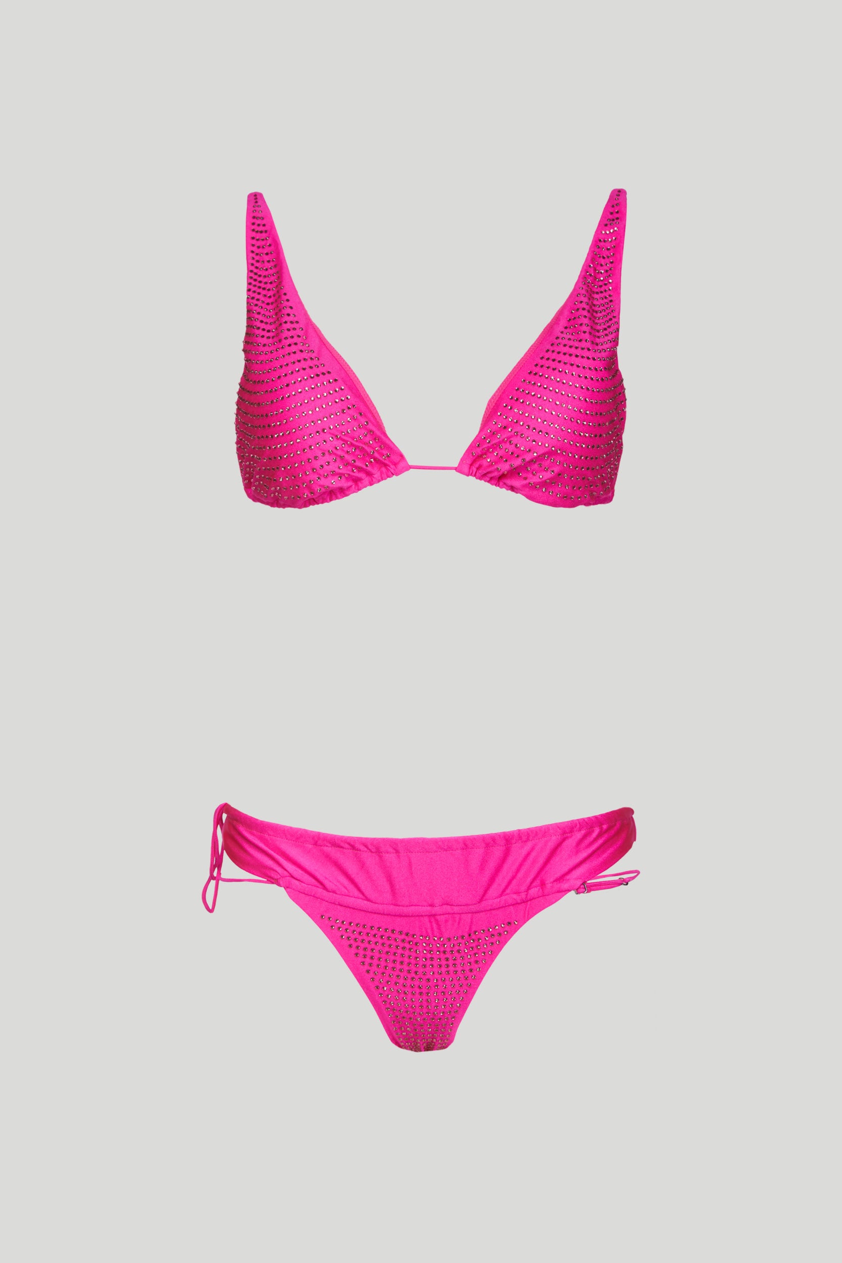 F**K Fuxia Bikini mit hohem Triangel-Oberteil