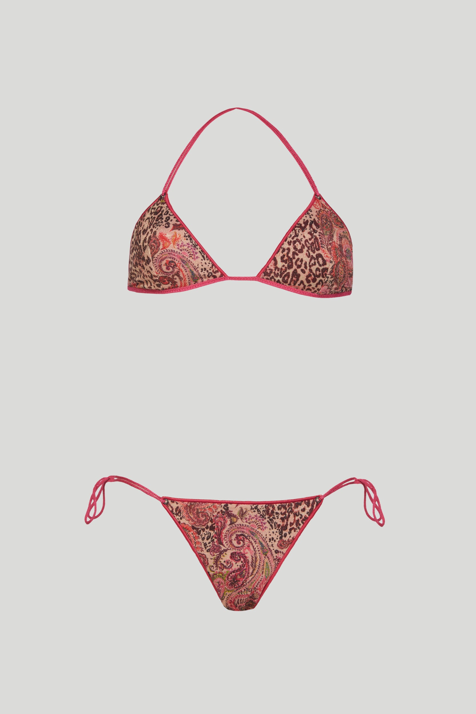 F**K Bikini mit Animal-Print und Triangel-Oberteil