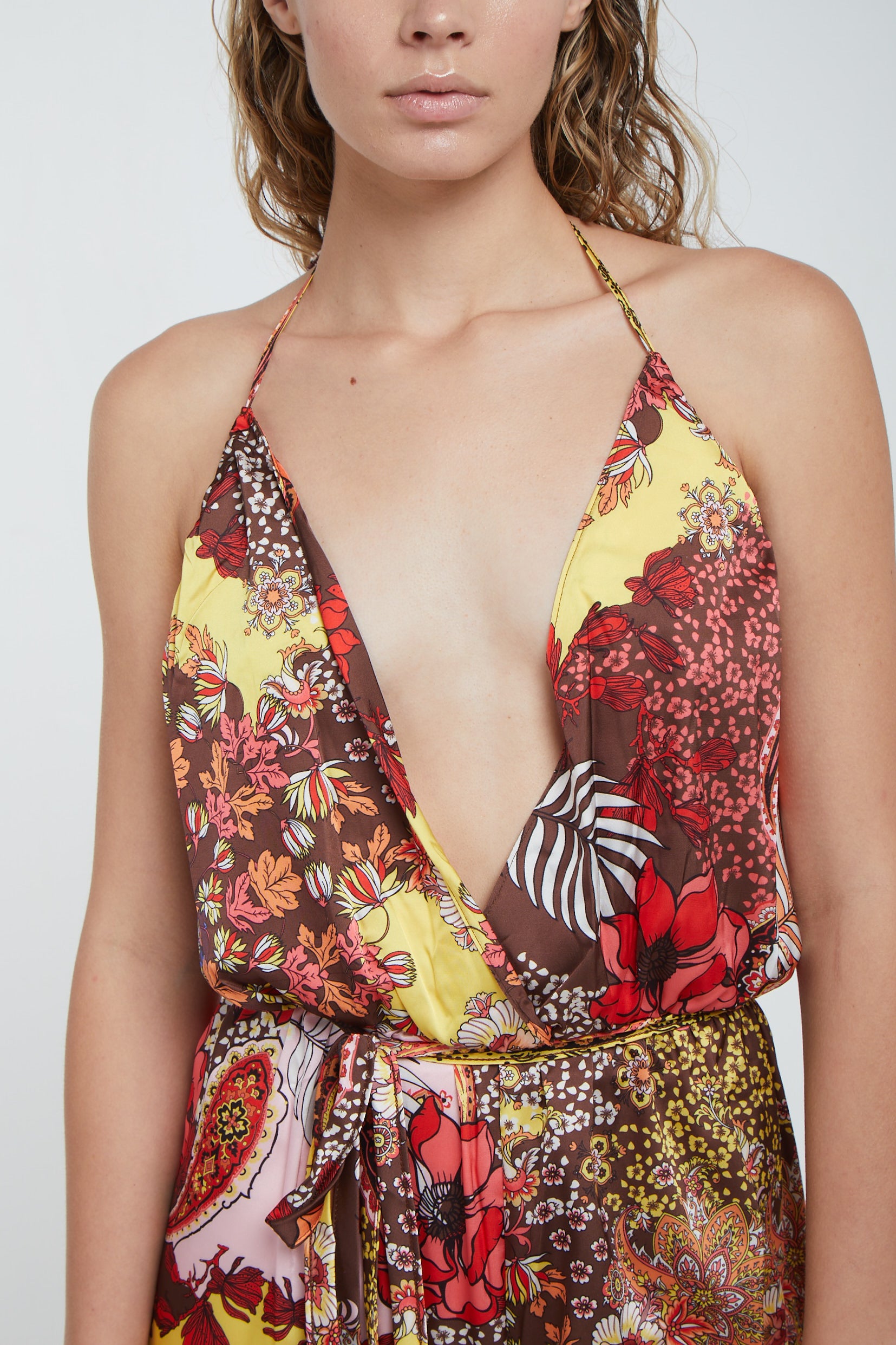 F**K langer Overall mit Blumenmuster