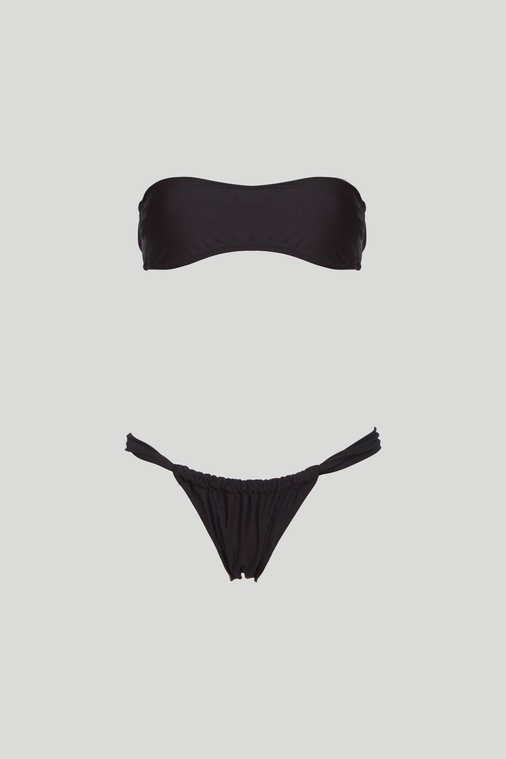 SECRETS LOVE Schwarz Positano-Bikini mit Bandeau-Oberteil