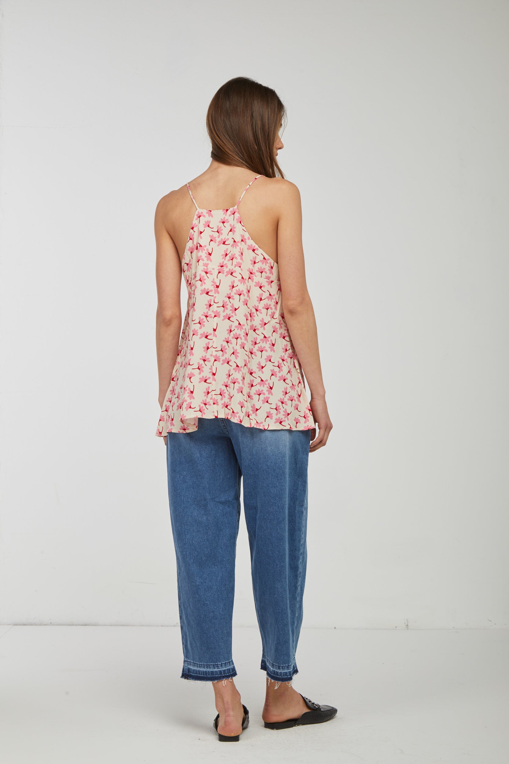 OTTOD'AME Top Beige Fiori