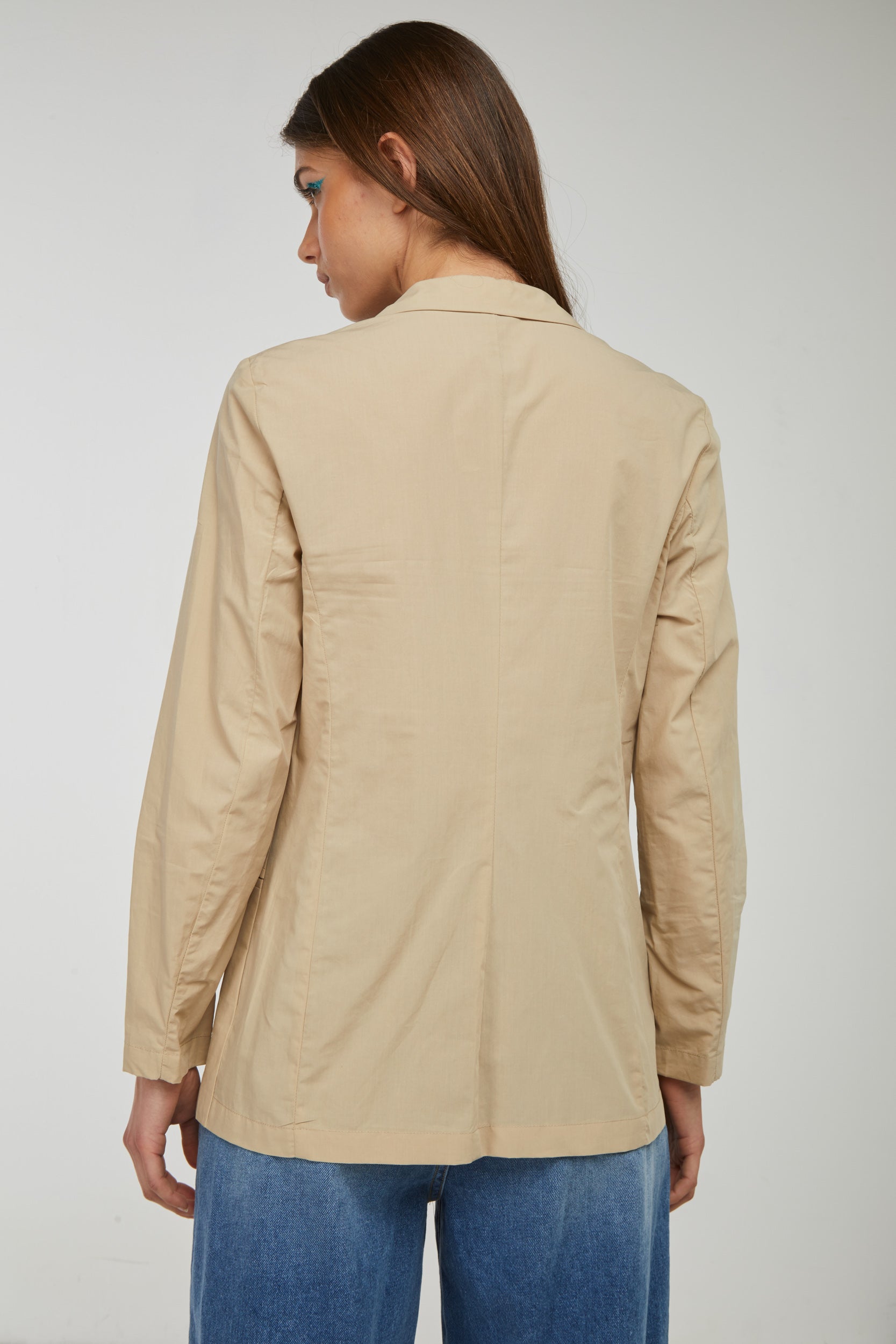 OTTOD'AME Beige zweireihiger Blazer