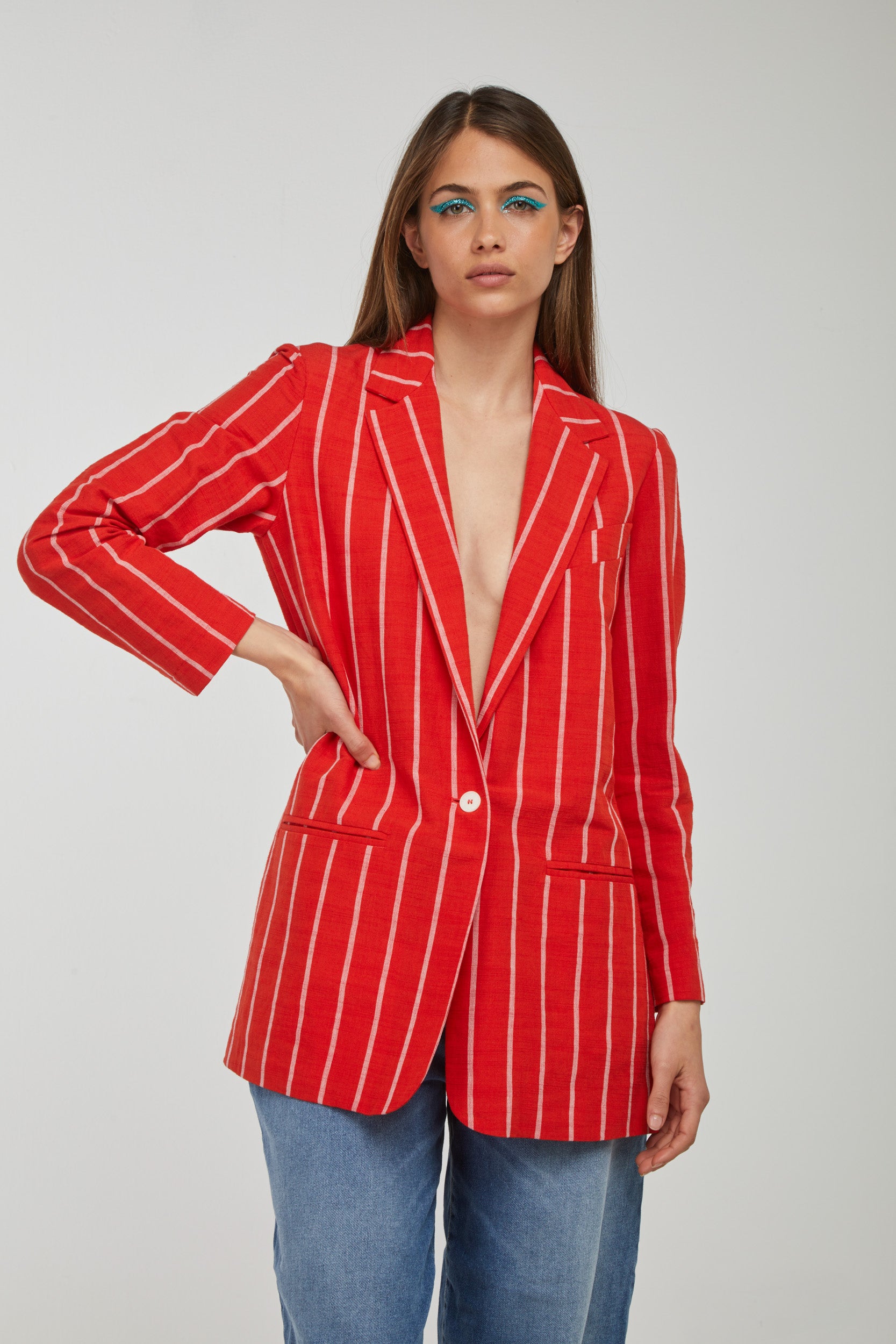 OTTOD'AME Koralle gestreifter Blazer