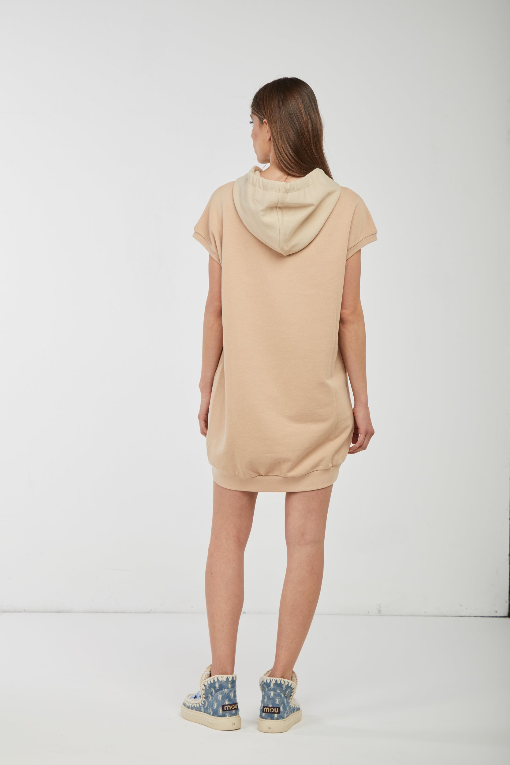 PINKO Beige Club Pinko ärmelloses übergroßes Sweatshirt