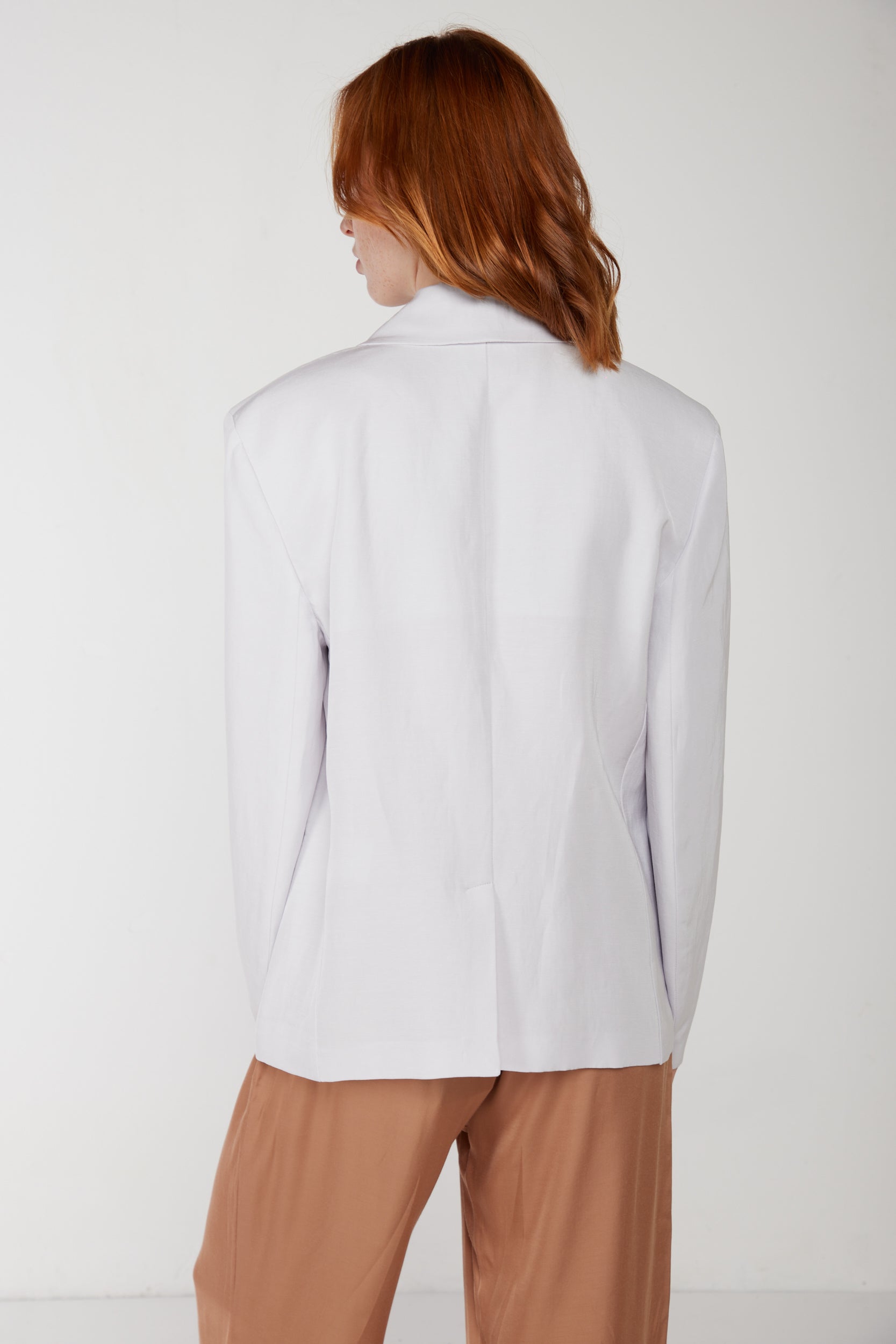 PATRIZIA PEPE Weiße einreihiger Blazer