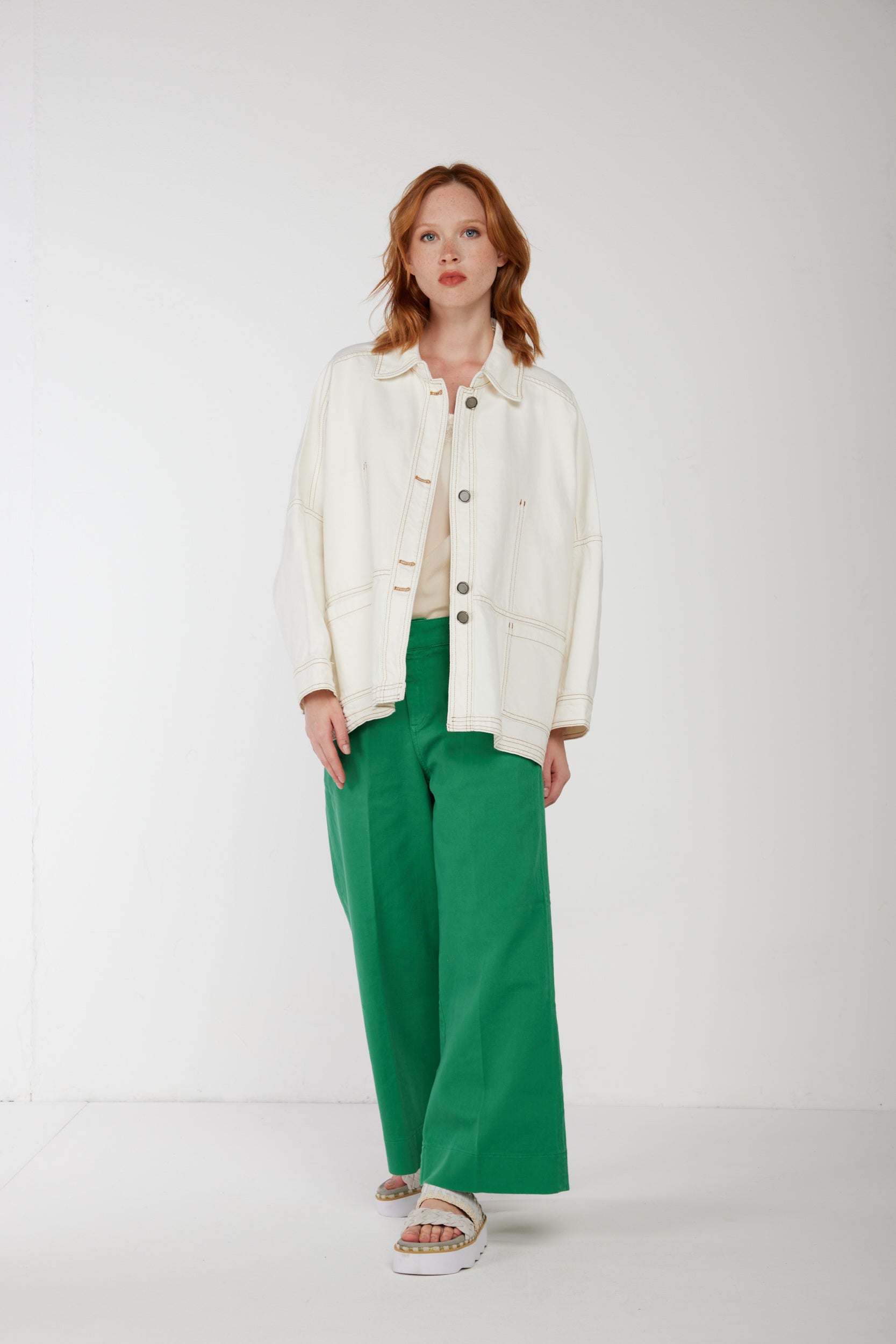 OOF WEAR Cremefarbene Jeansjacke