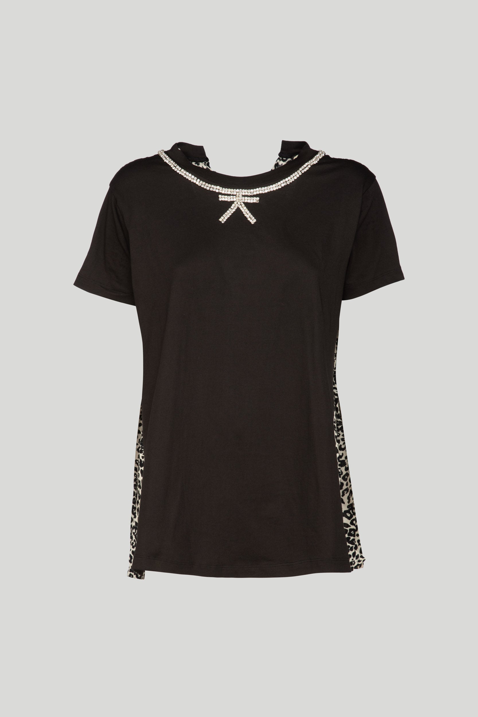 PRINCESSE LODO Pullover mit Leopardenmuster und Schleifendetail