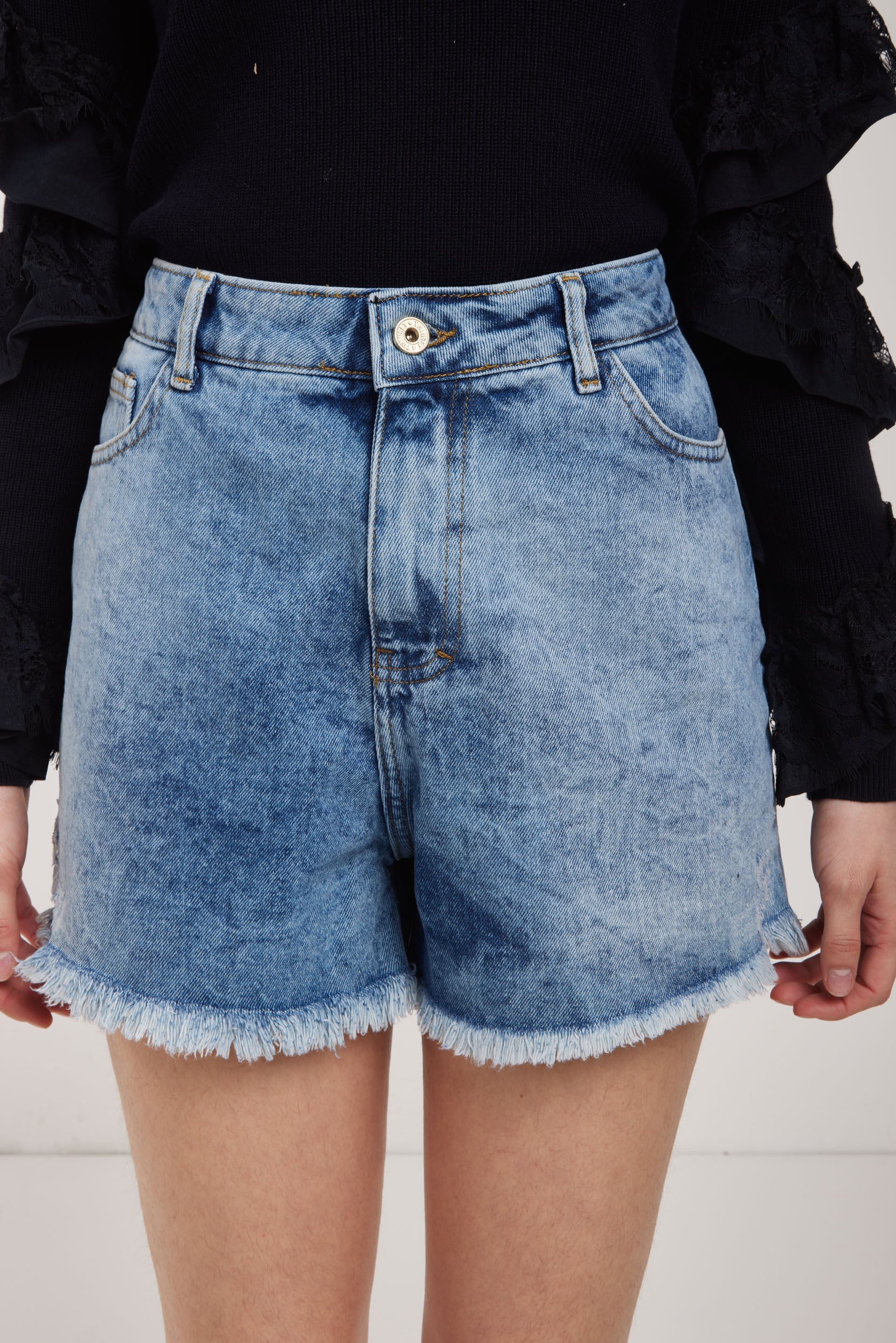 TWINSET Shorts Denim Blau
