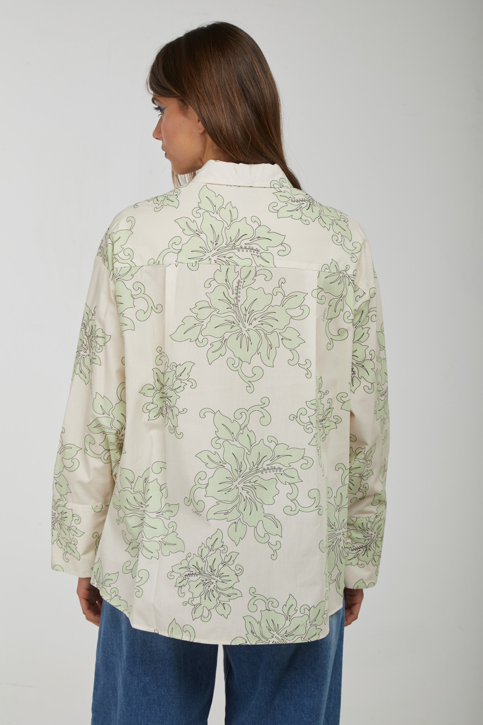 PINKO Elfenbeinfarbenes HAWAII-Hemd