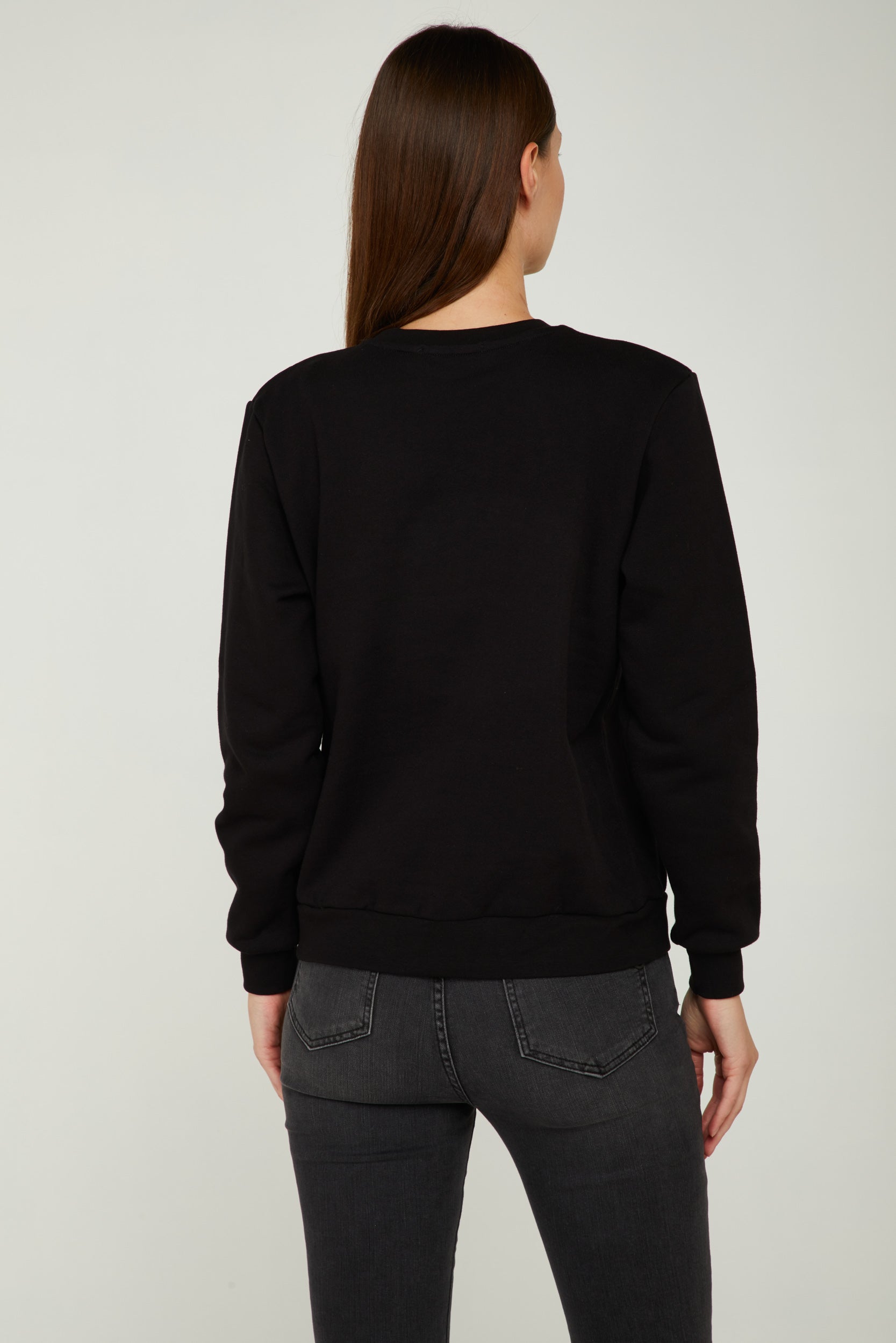 GAELLE Schwarz Sweatshirt mit Logo und Rosen