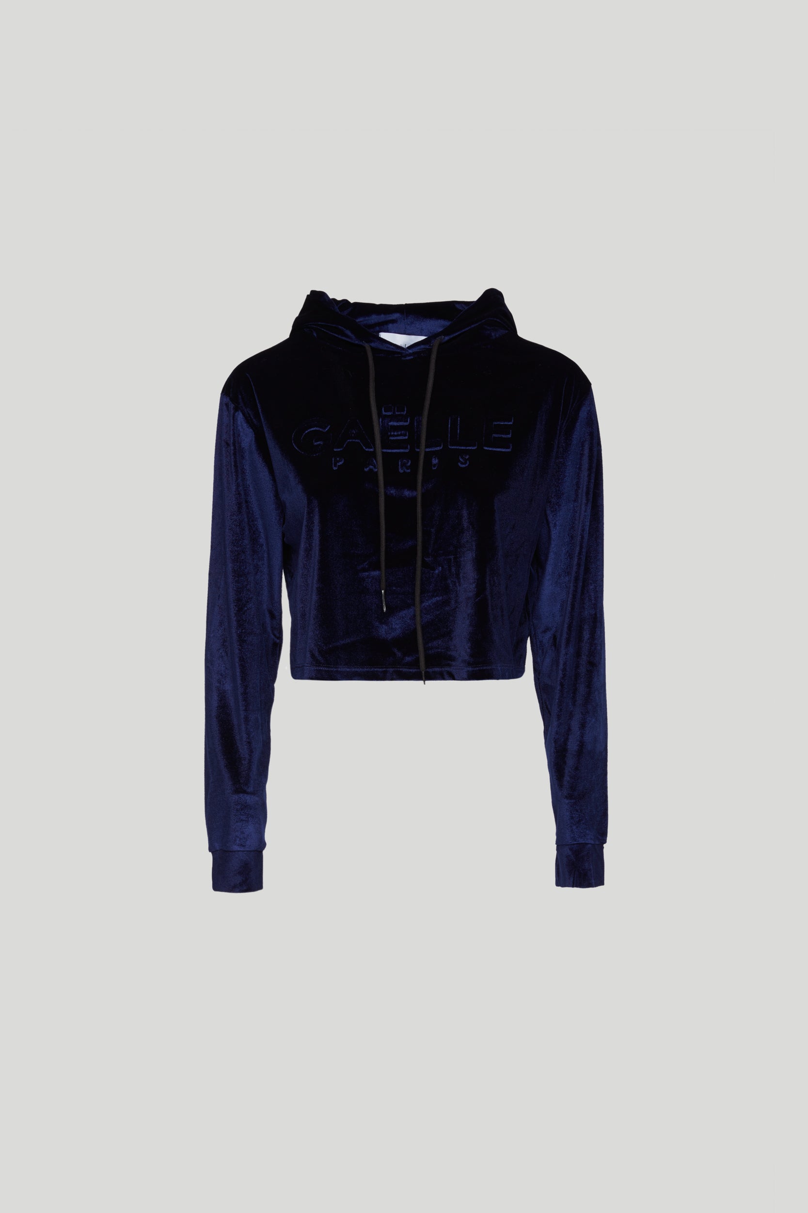 GAELLE Blau Samt-Sweatshirt