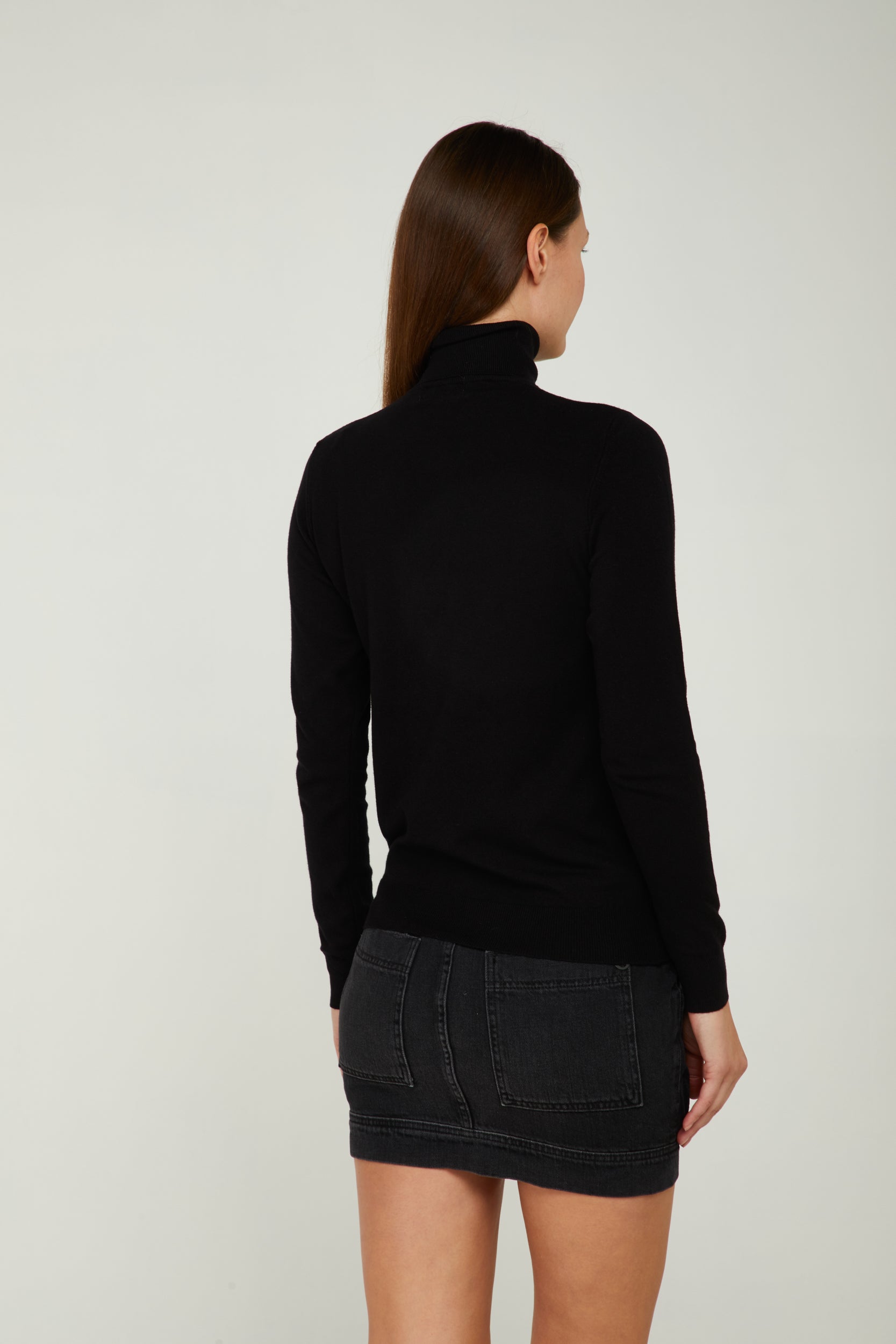 GAELLE Schwarz Rollkragenpullover