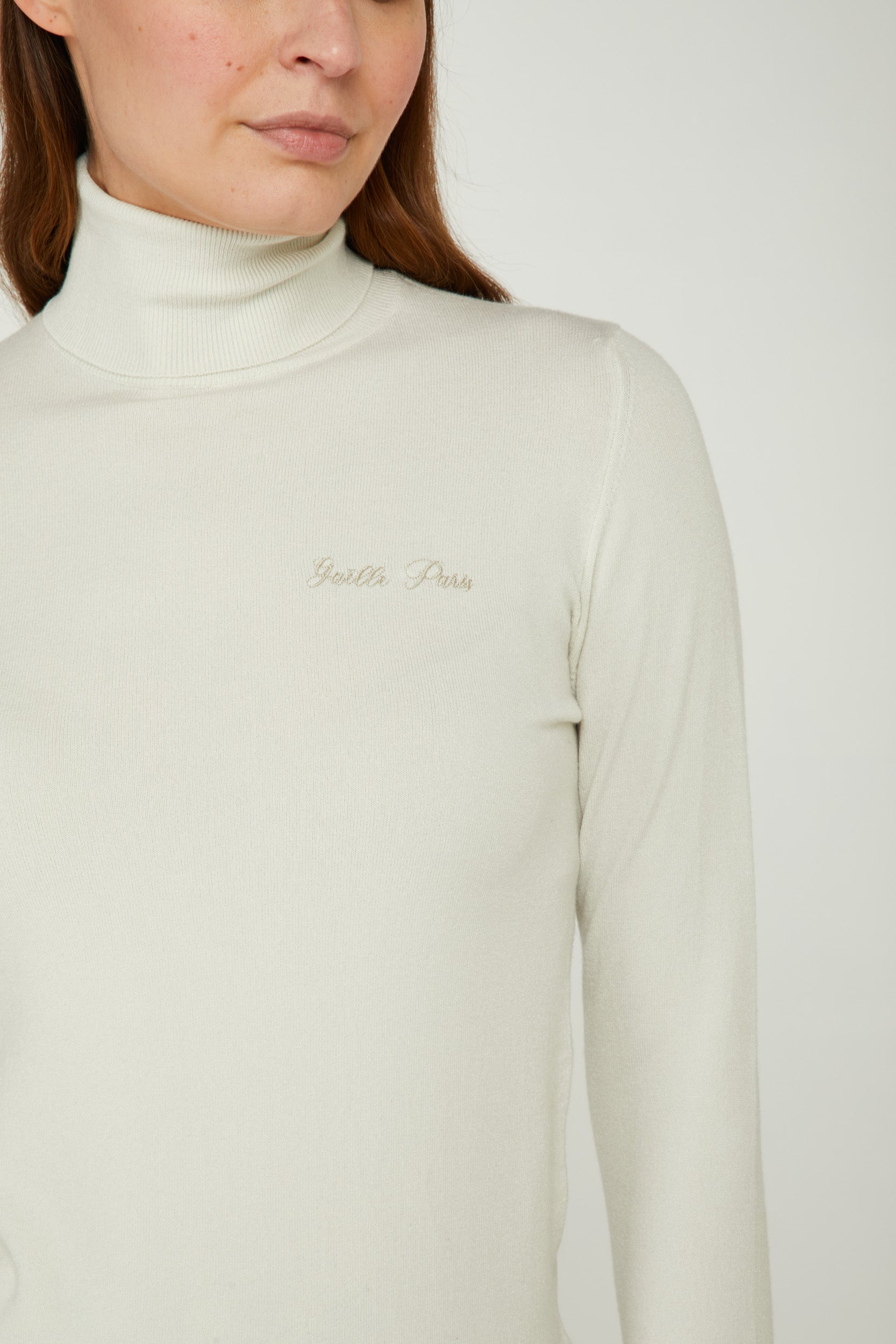 Cremefarbener Rollkragenpullover GAELLE