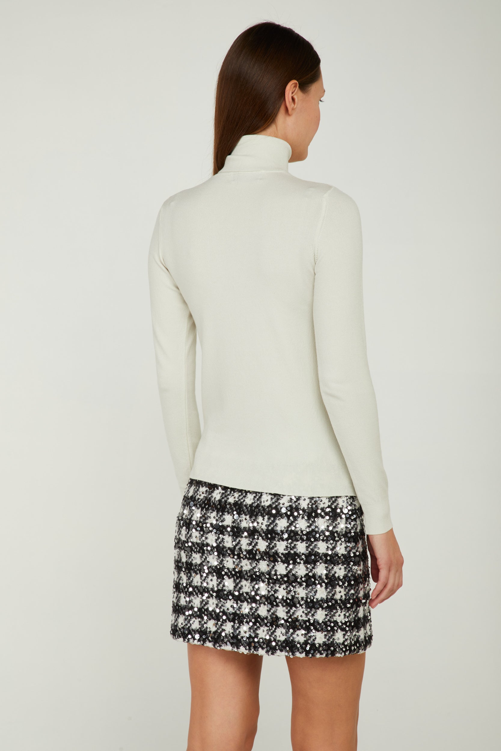 Cremefarbener Rollkragenpullover GAELLE