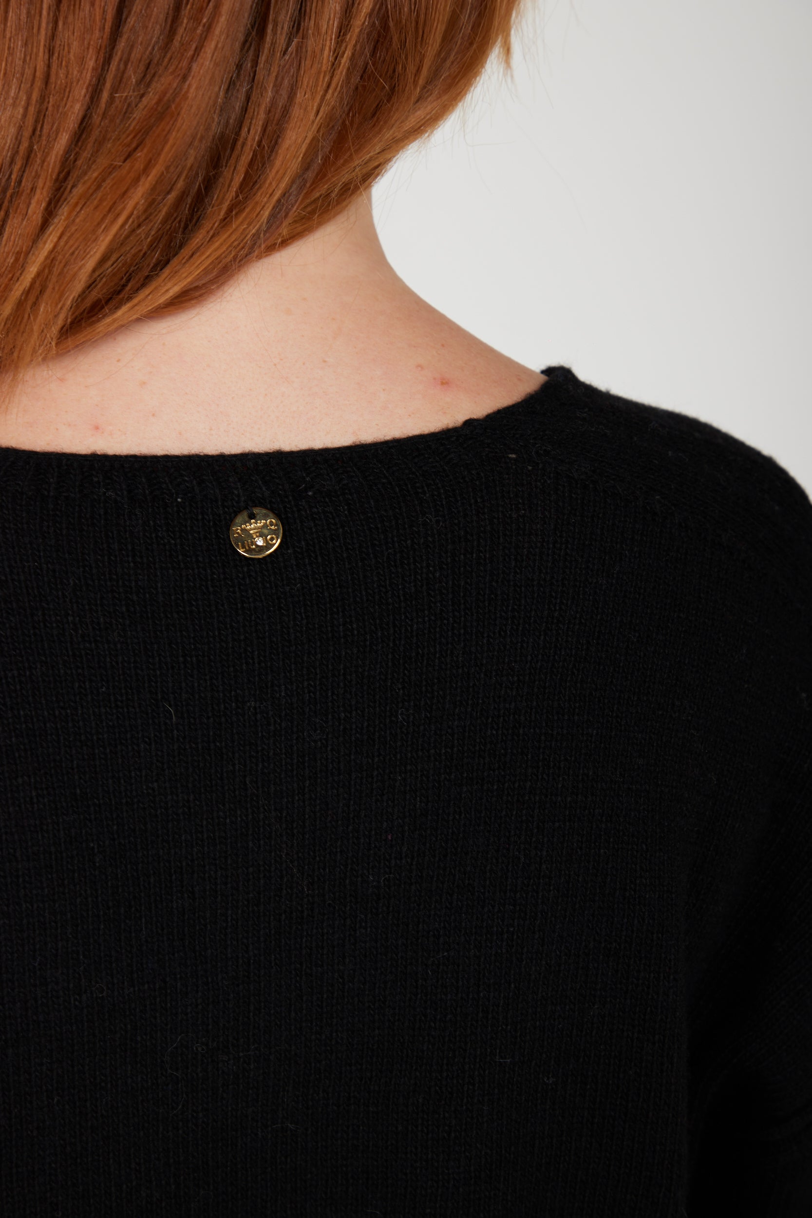 LIU-JO Schwarz Pullover mit V-Ausschnitt