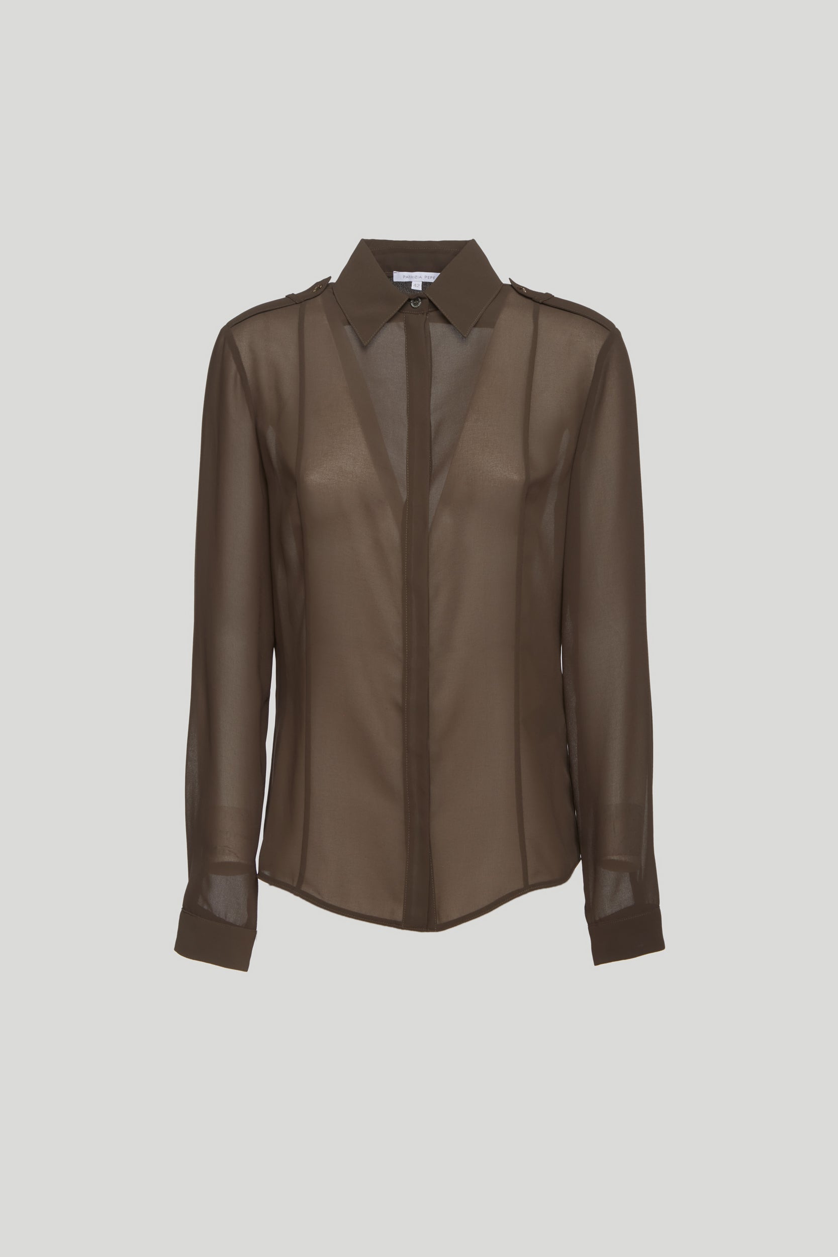 PATRIZIA PEPE Transparente Grüne Bluse