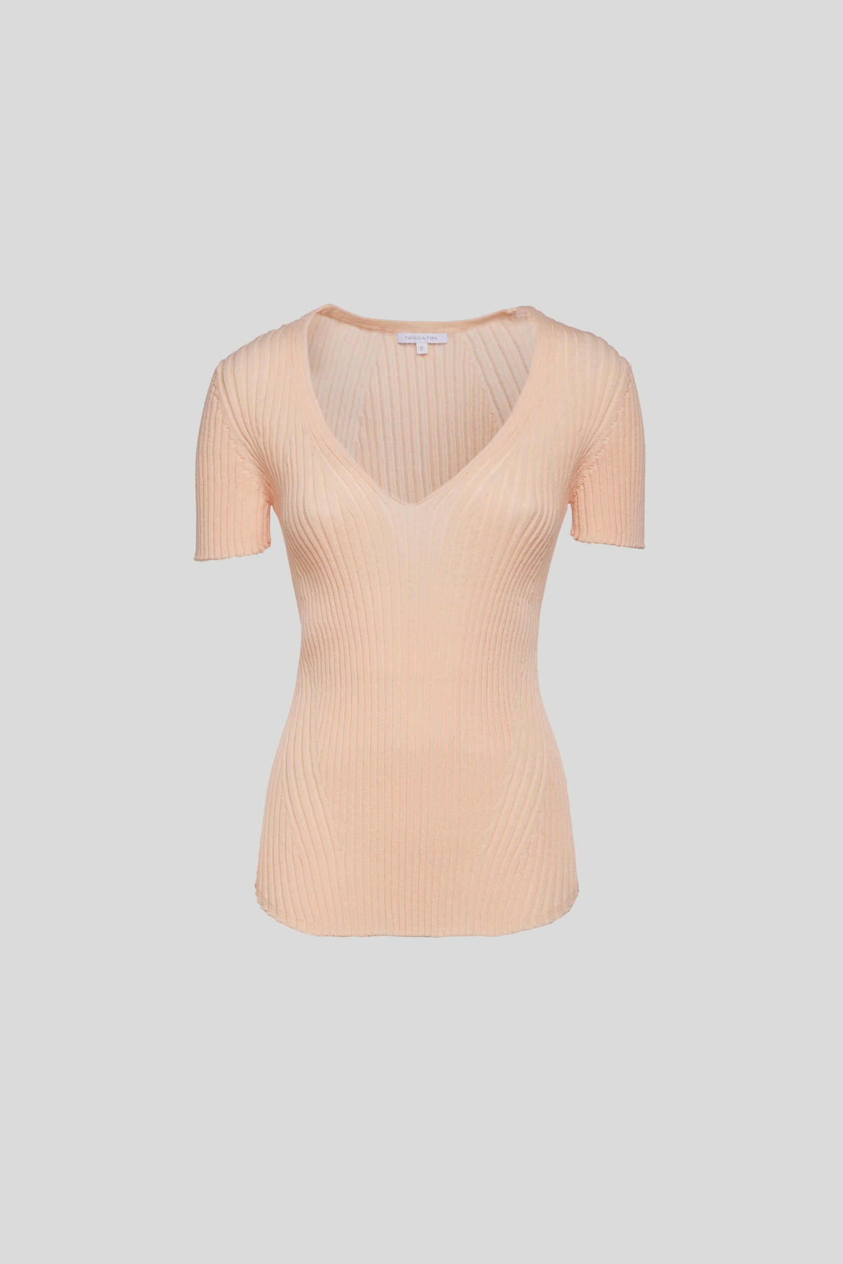 PATRIZIA PEPE Rose gestricktes T-Shirt
