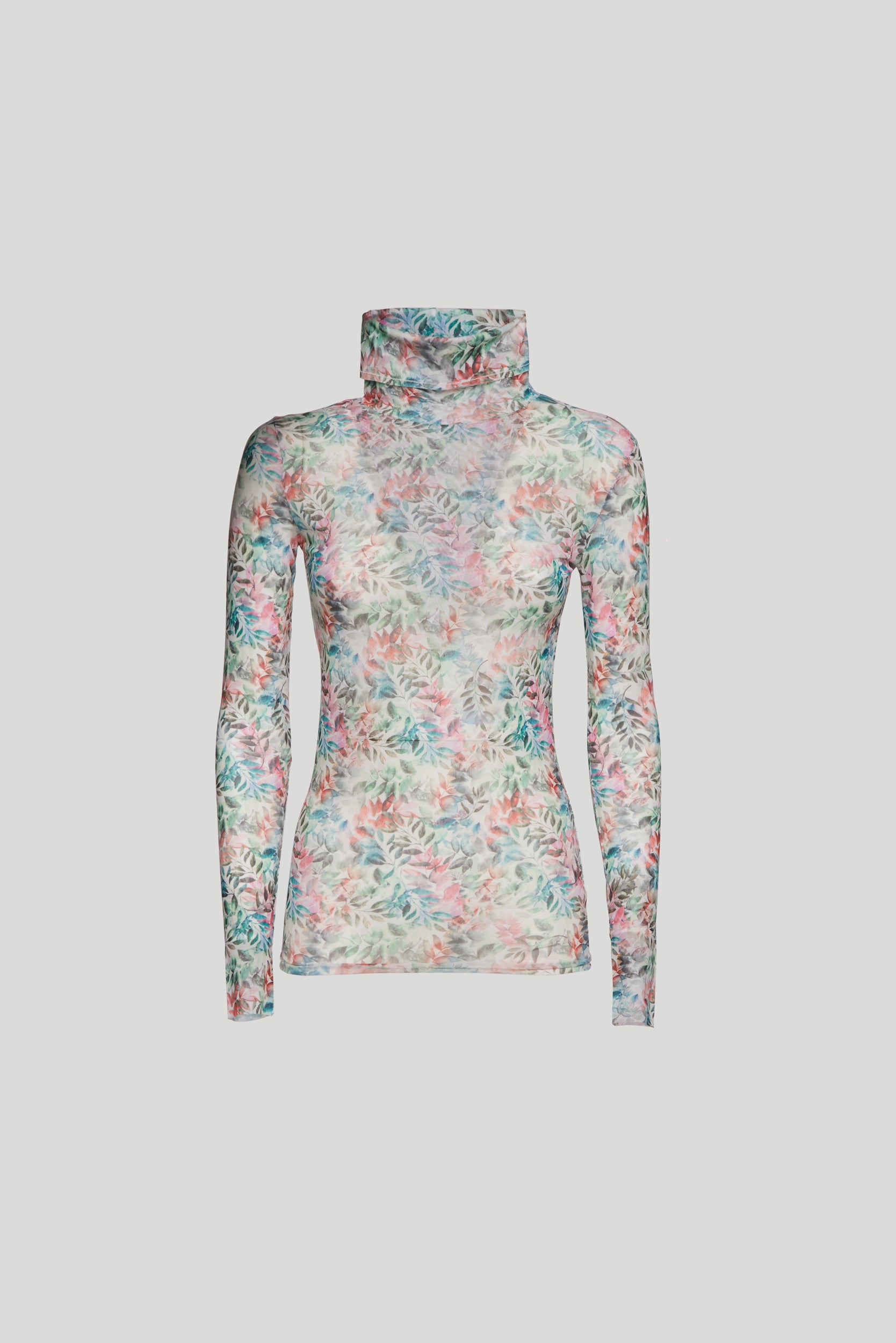 PATRIZIA PEPE Mehrfarbiger Rollkragenpullover mit Blumenmuster