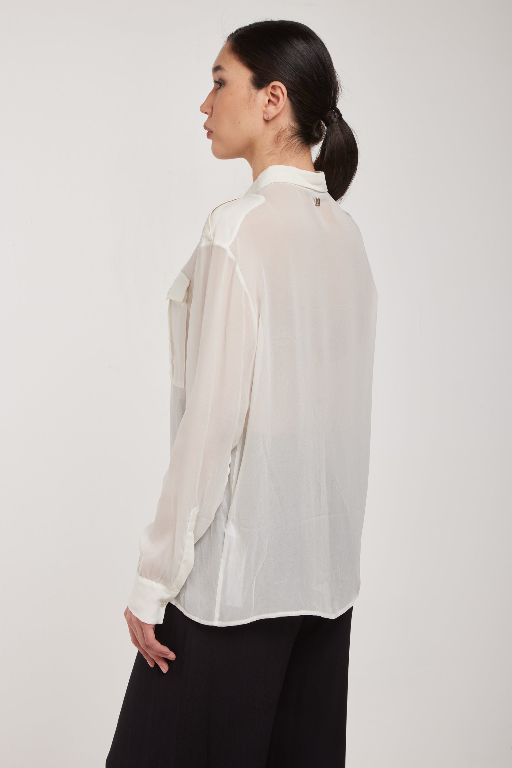 Weiße TWINSET-Cargohemd