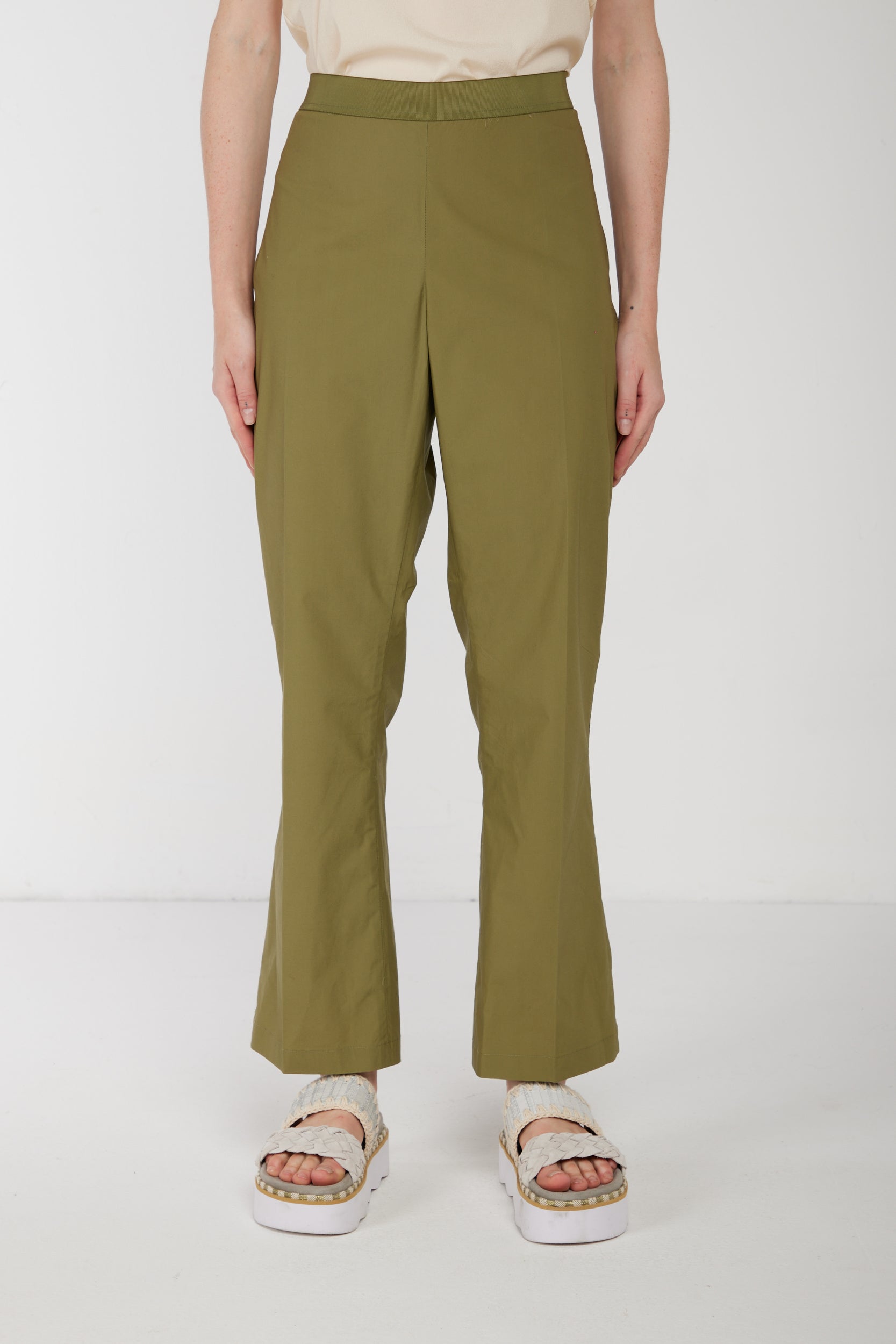 TWINSET Olivgrüne Grüne mit hoher Taille