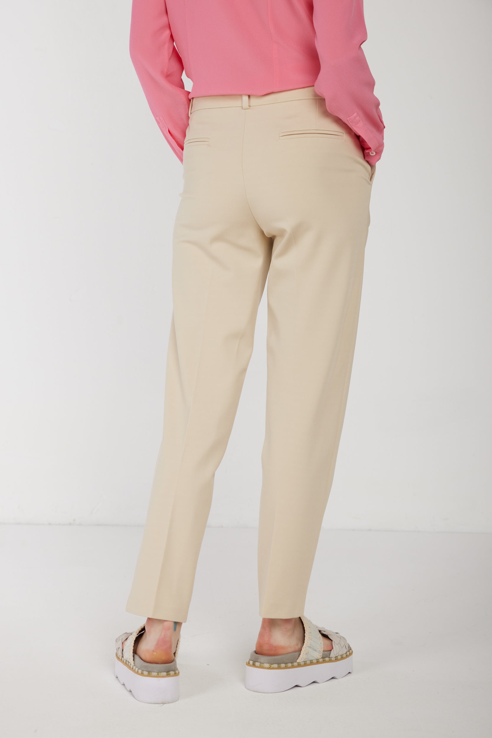 PINKO Beige Zigarettenhose