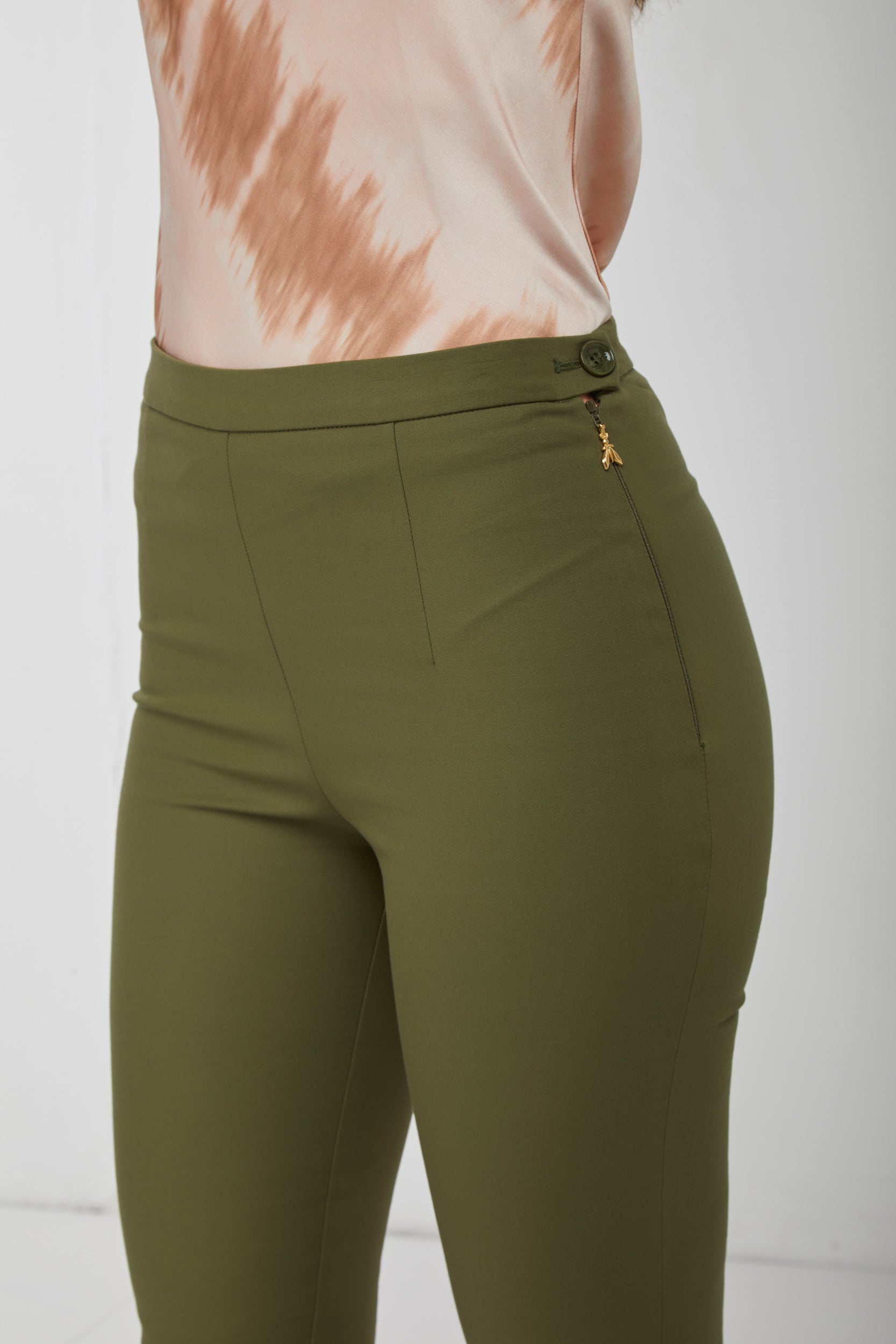 PATRIZIA PEPE Slim Grüne Hose