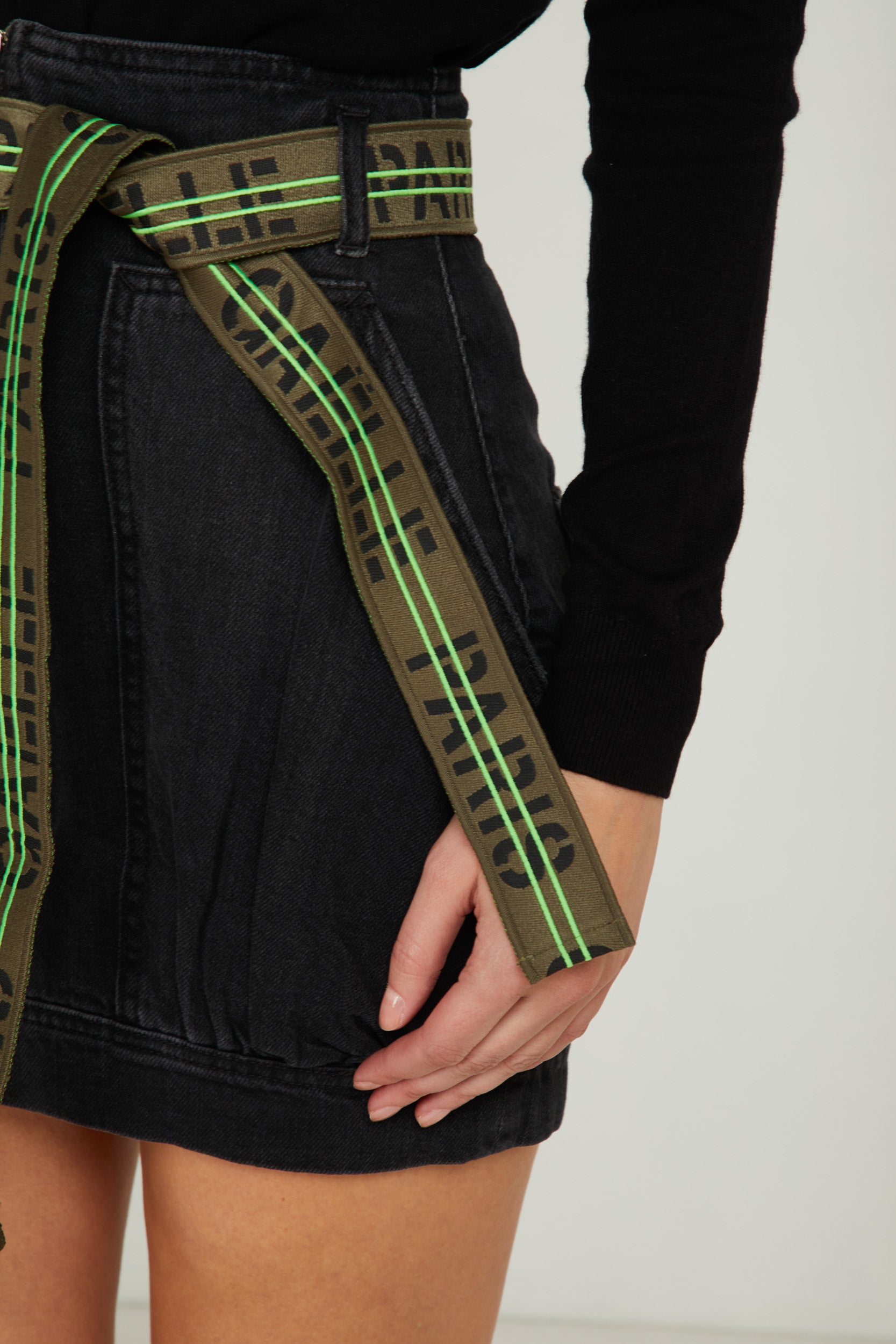 GAELLE Schwarz Jeans-Minirock