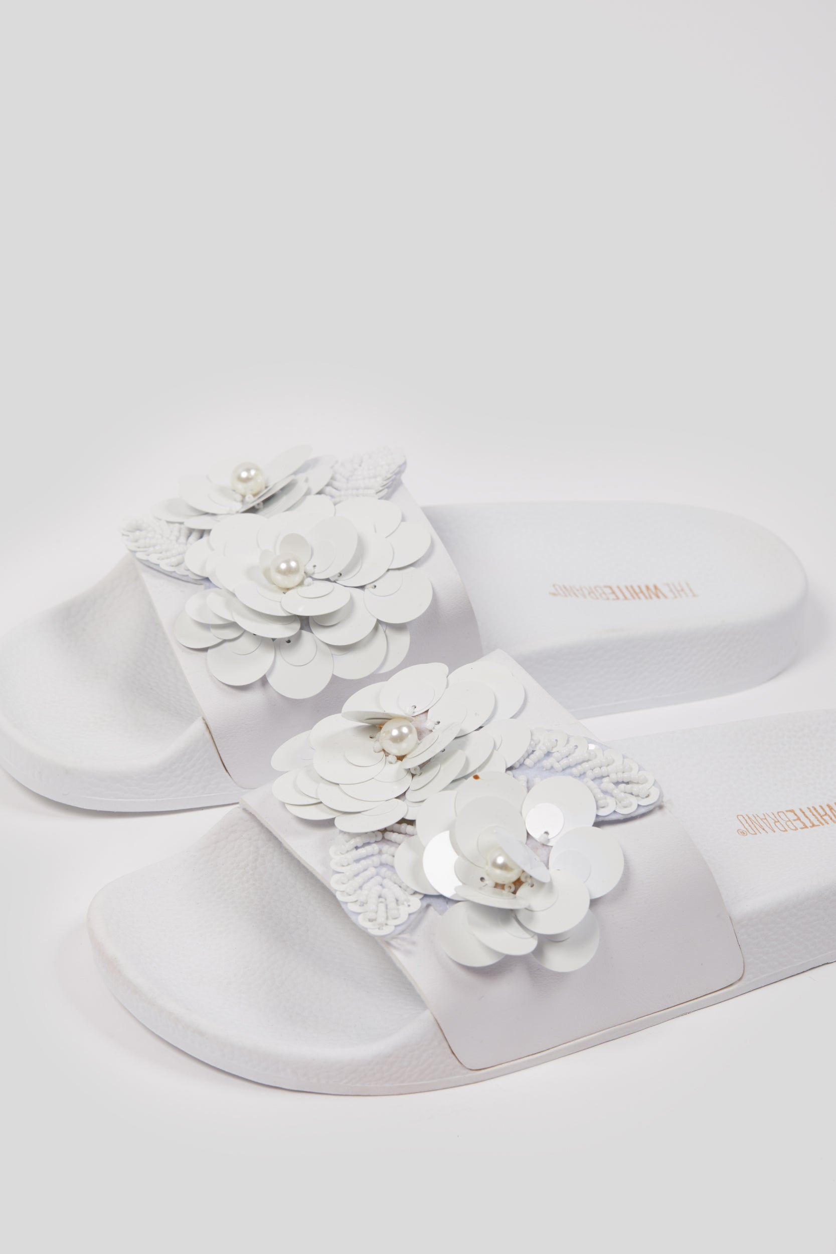 WHITE BRAND Sandalen Flower Weiße