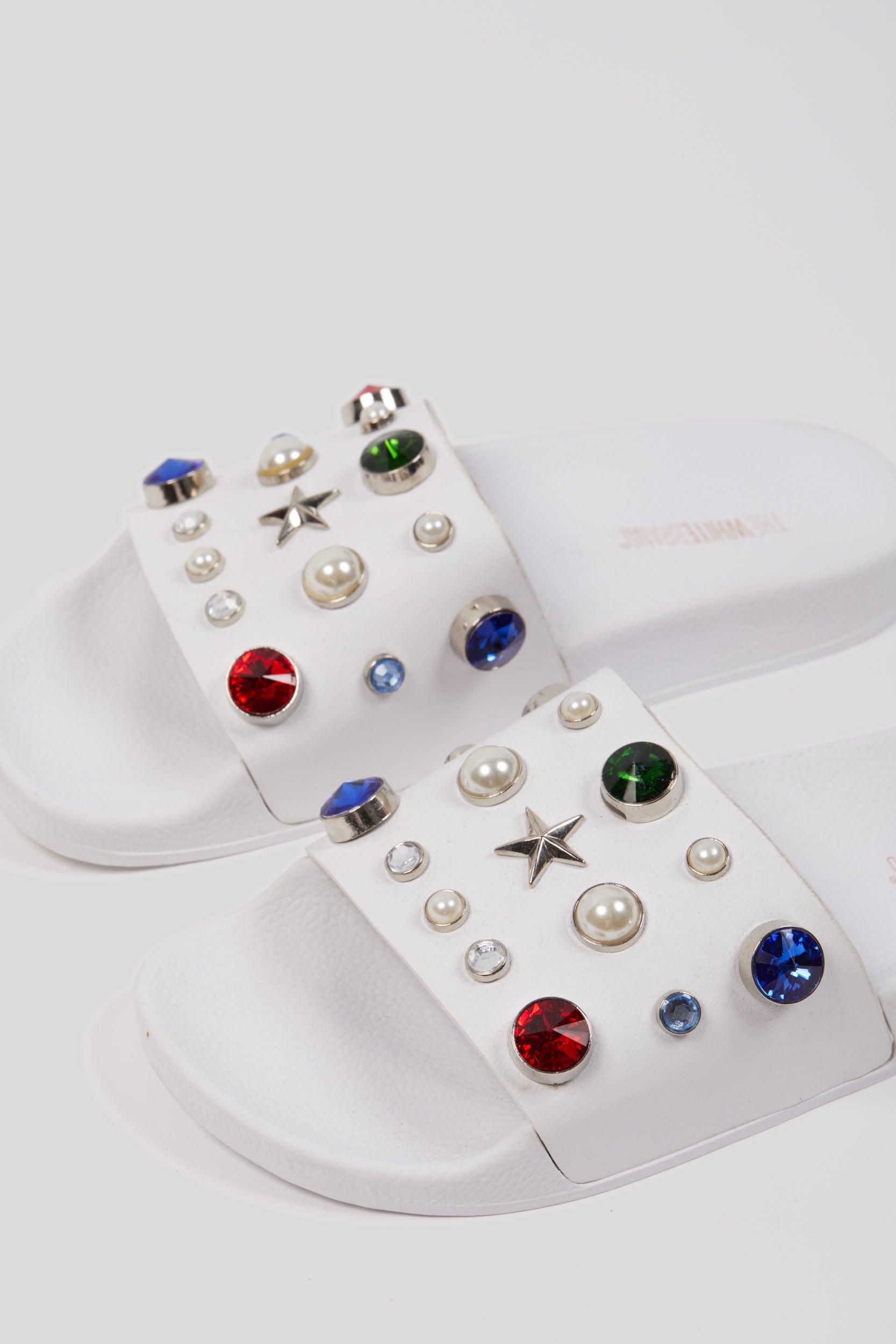 WHITE BRAND Sandali Perlen Weiße