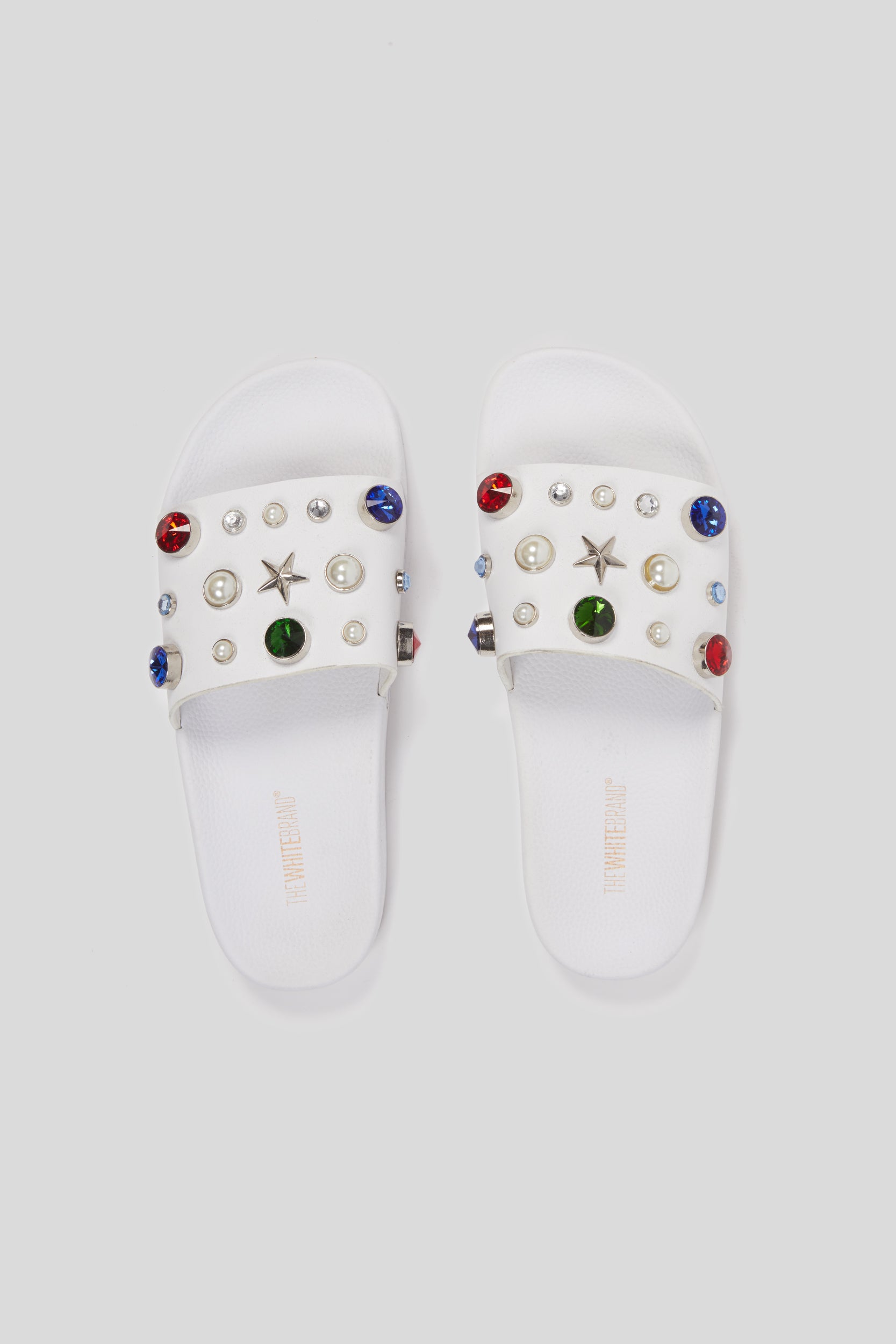 WHITE BRAND Sandali Perlen Weiße