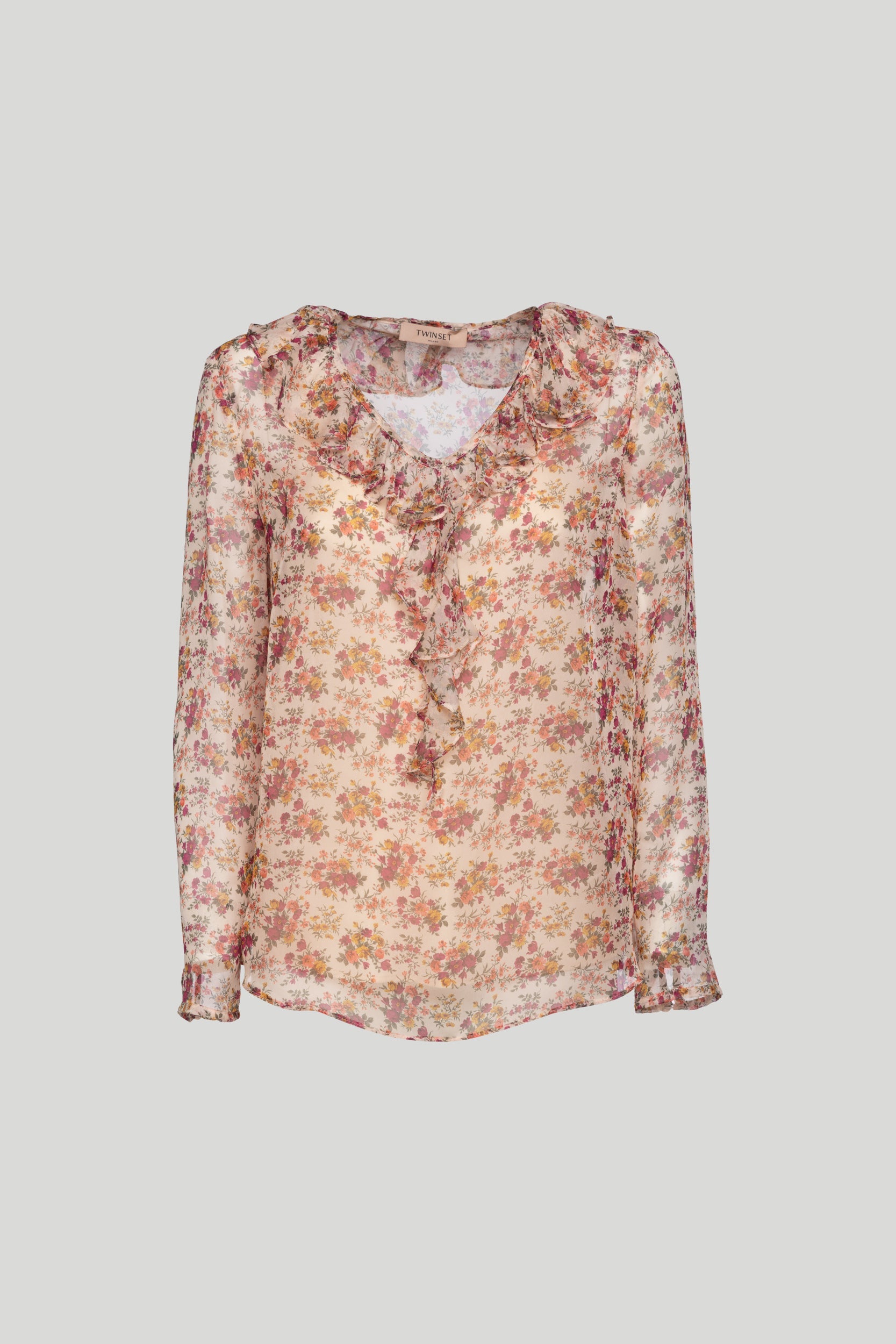 TWINSET Bluse aus Chiffon mit Blumenmuster