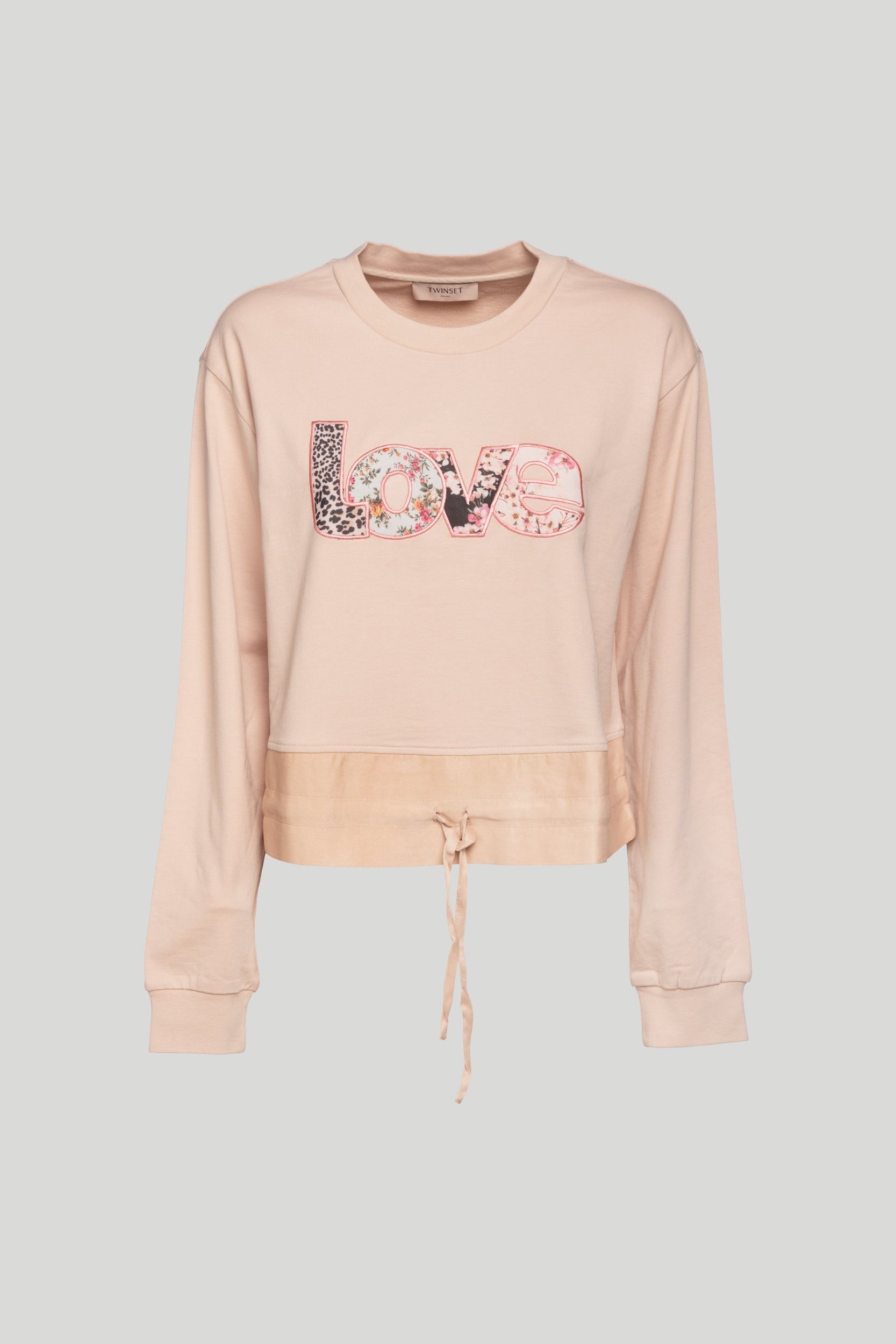 TWINSET Rose Sweatshirt mit Love-Print