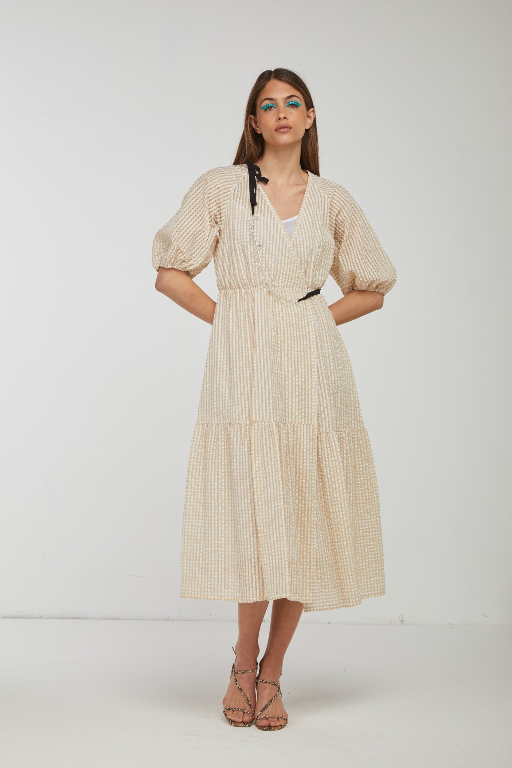 OTTOD'AME Kreuzkaro-Kleid