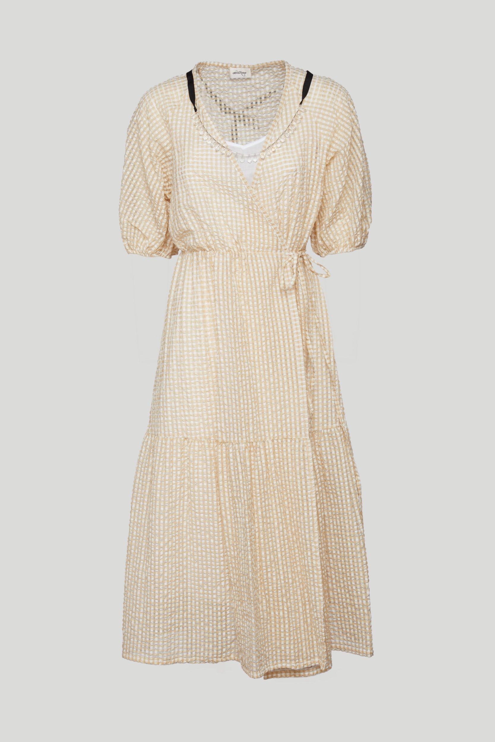 OTTOD'AME Kreuzkaro-Kleid