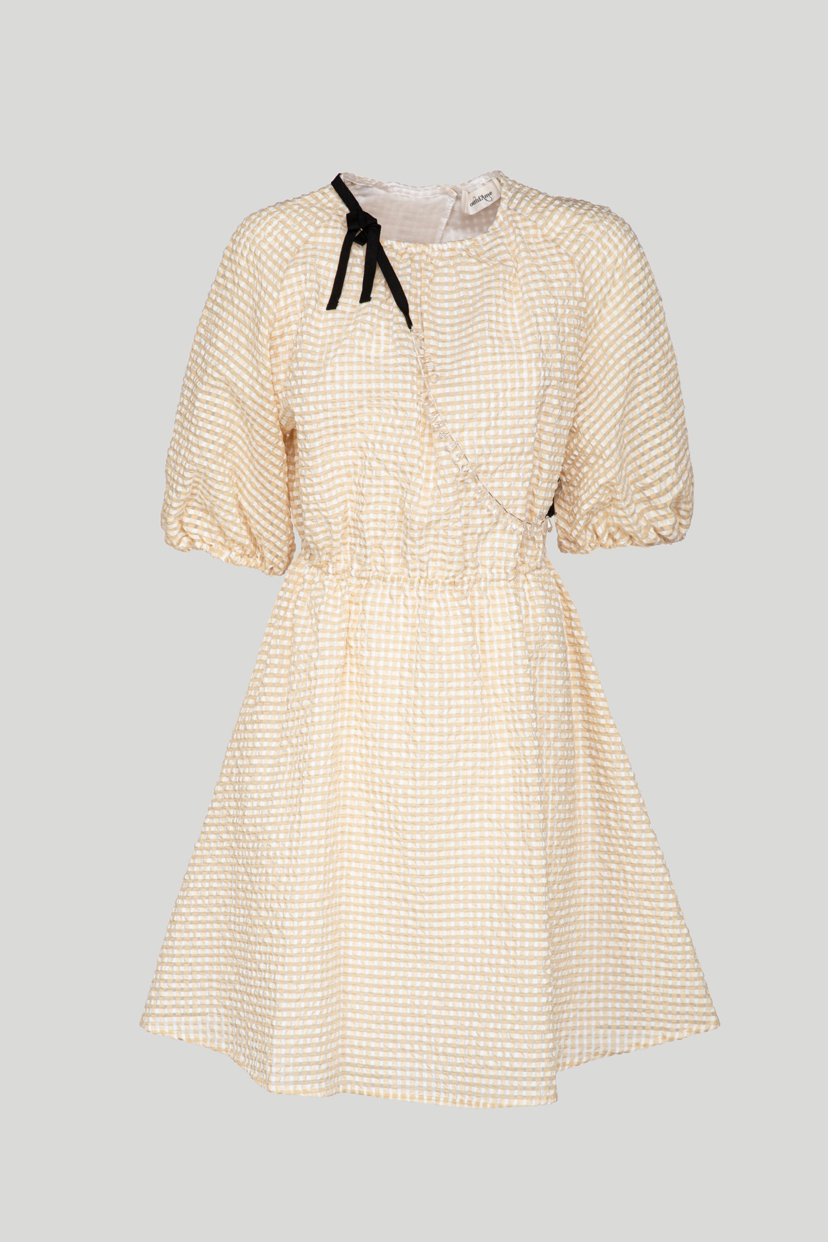 OTTOD'AME Elfenbeinkariertes Kleid