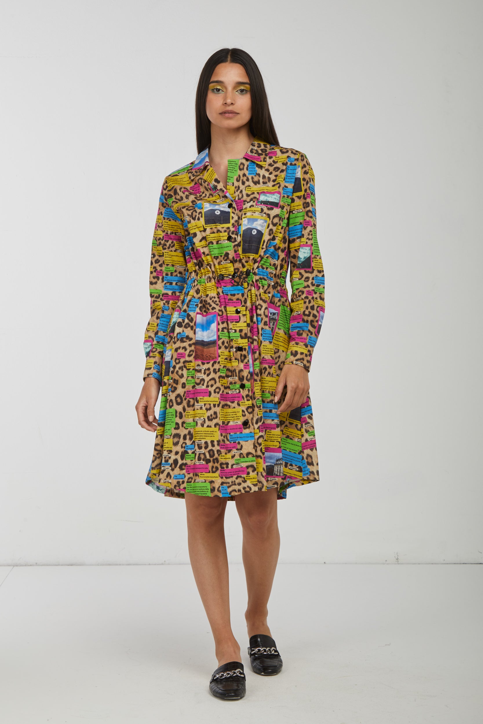 OTTOD'AME Hemdblusenkleid „Postcard“ mit Leopardenmuster