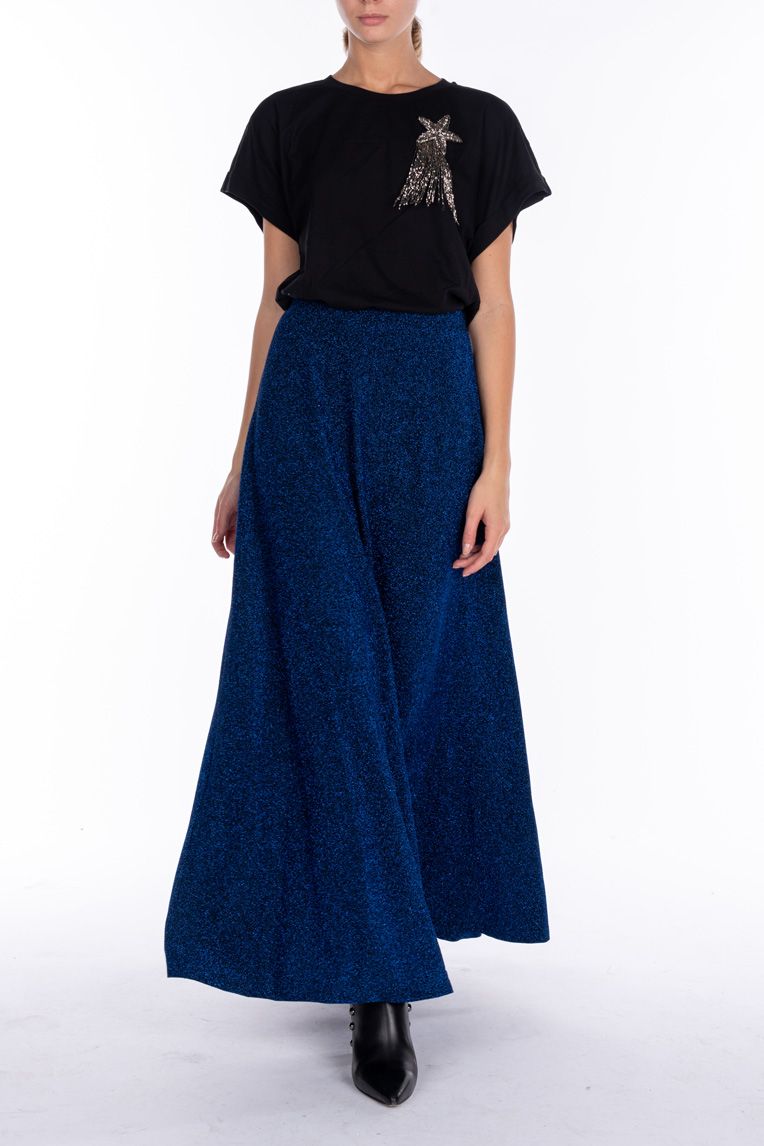 ALESSANDRA GALLO Rock Rock aus Blau Lurex