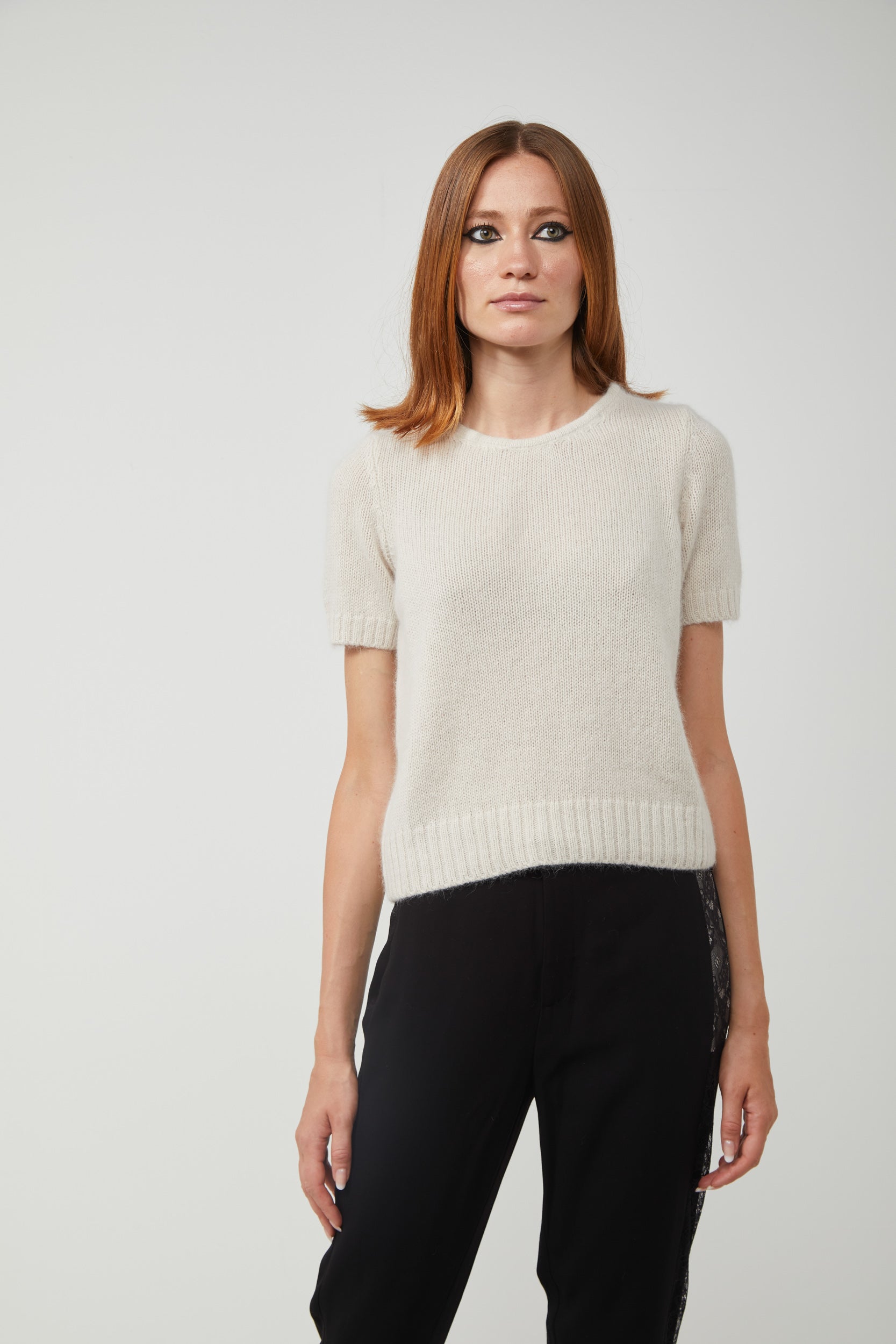 VICOLO Weiße Kurzarmhemd