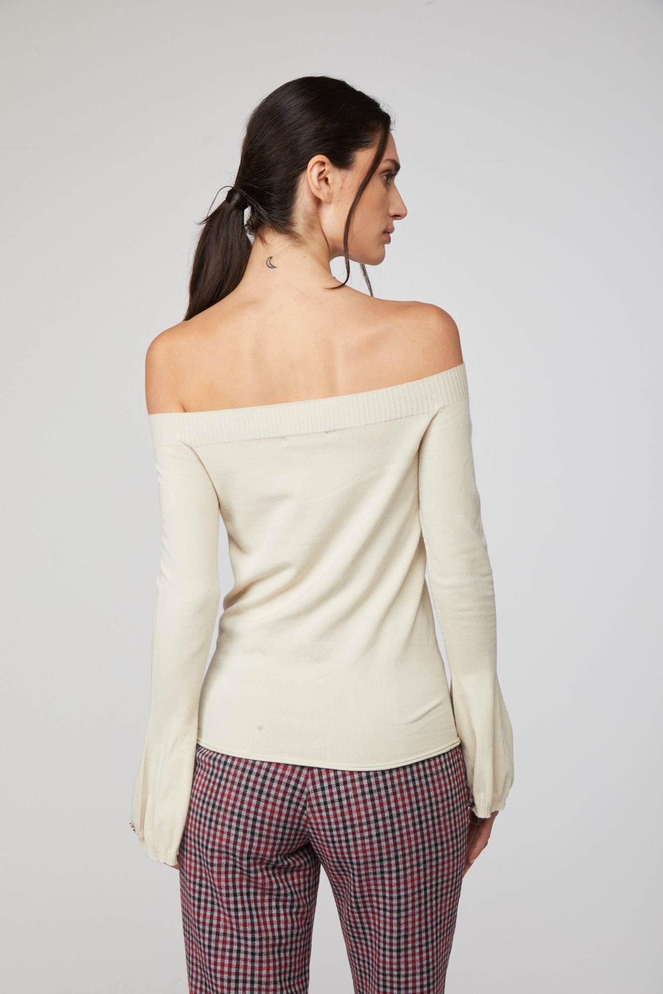 TWINSET Weiße Pullover mit U-Boot-Ausschnitt