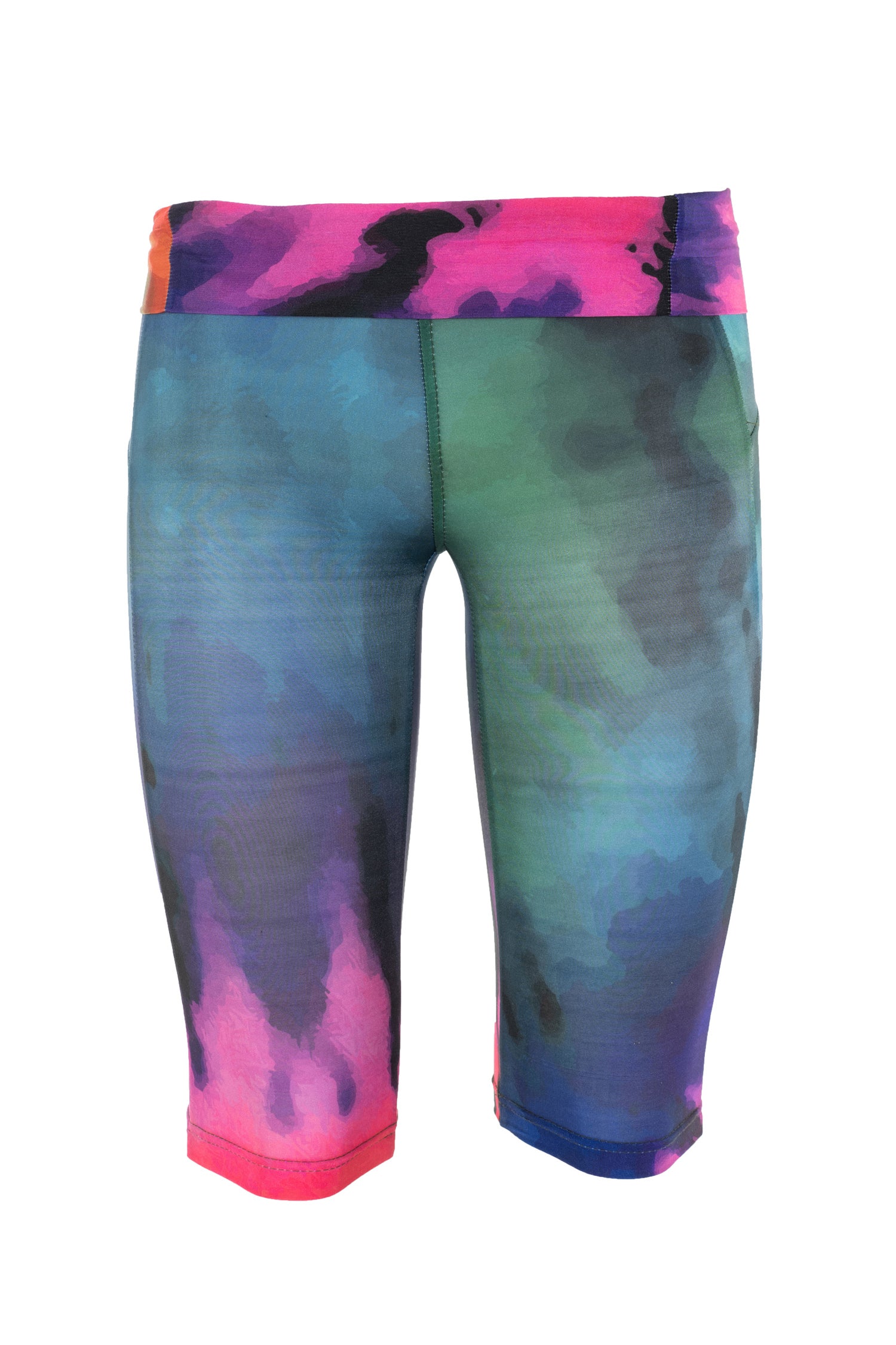 WEISSE Radfahrerin in Lycra Tie-Dye