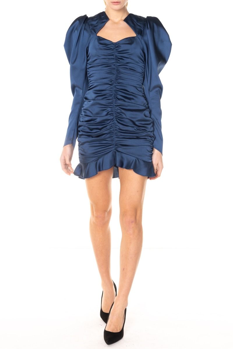 NINEMINUTES Rüschenkleid Petrol