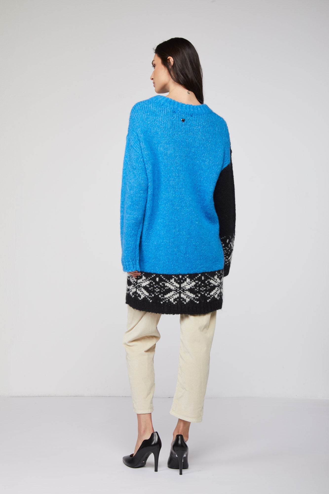 MY TWIN TWINSET Kleiderpullover mit Bärenmuster