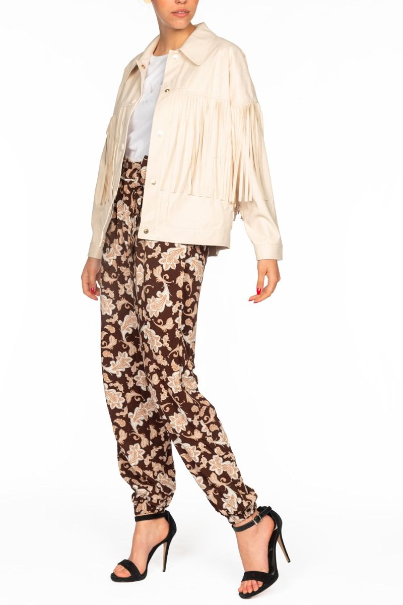 OOF WEAR Weiße Jacke mit Fransen