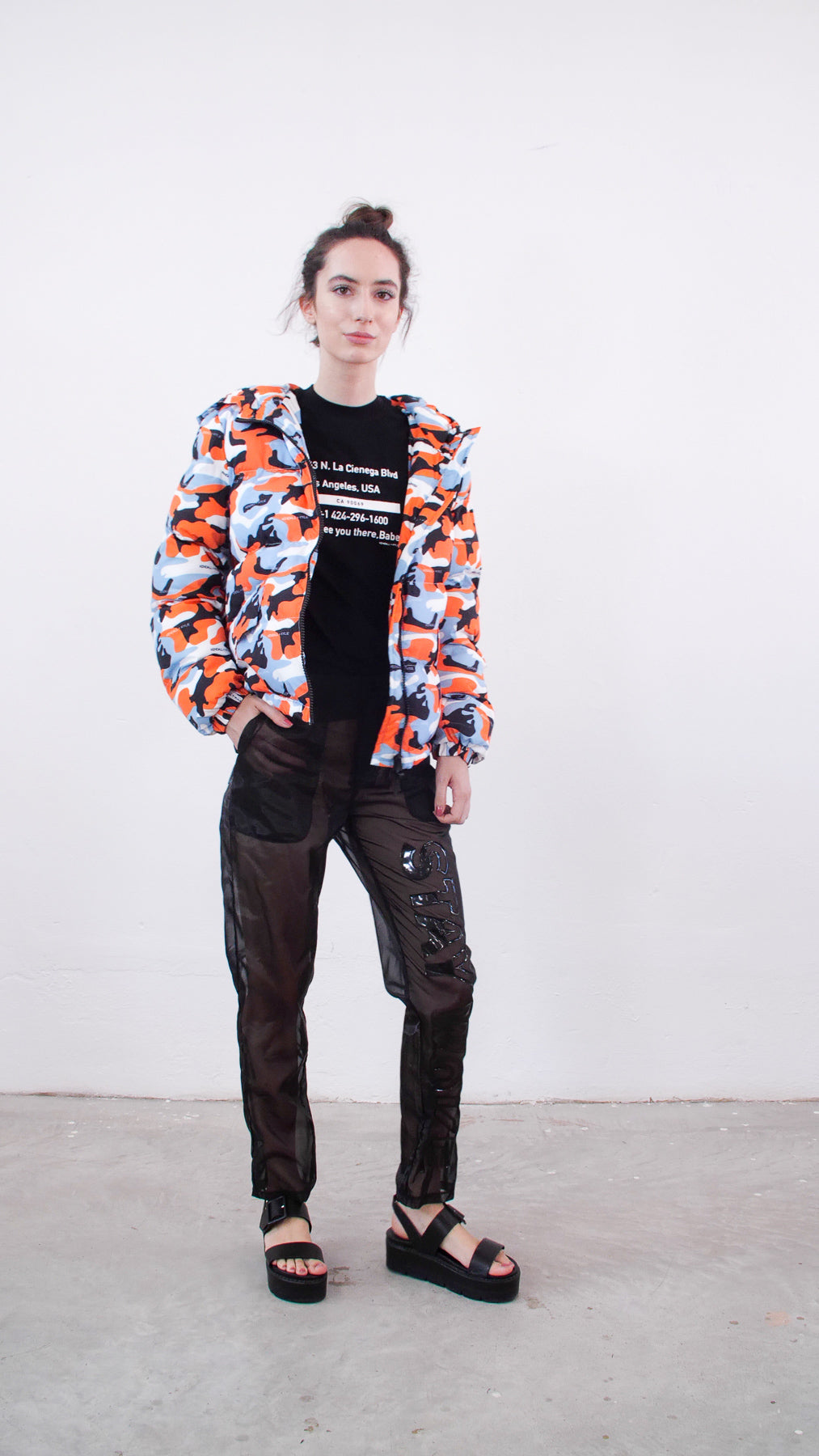 KENDALL AND KYLIE Daunenjacke mit Camouflage-Print