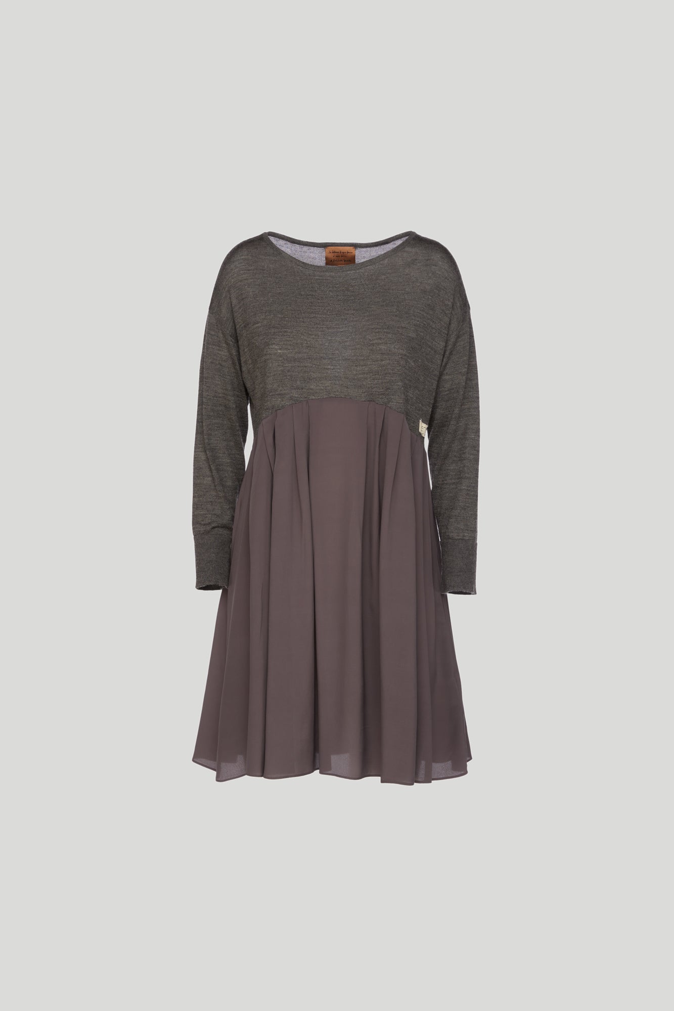 ALESSIA SANTI Kurzes Grau Empire-Kleid